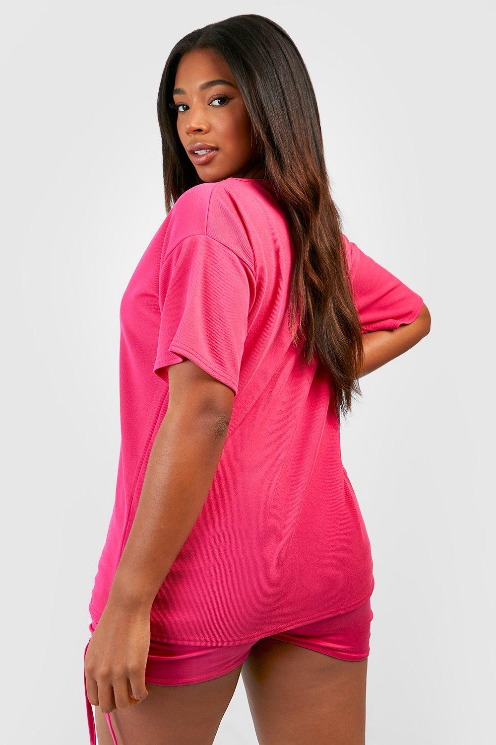 neon t shirt dress plus size