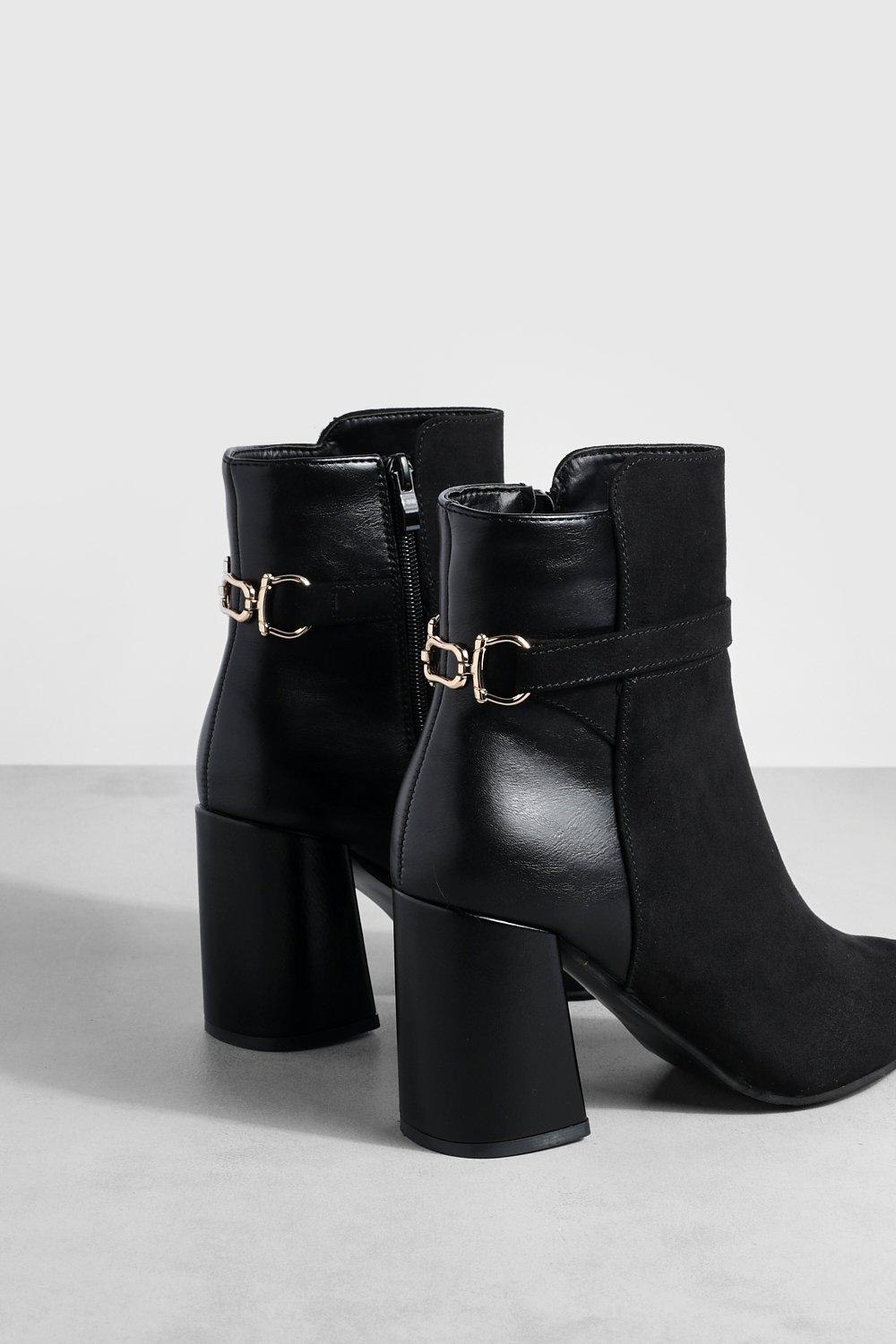 Boohoo block clearance heel boots