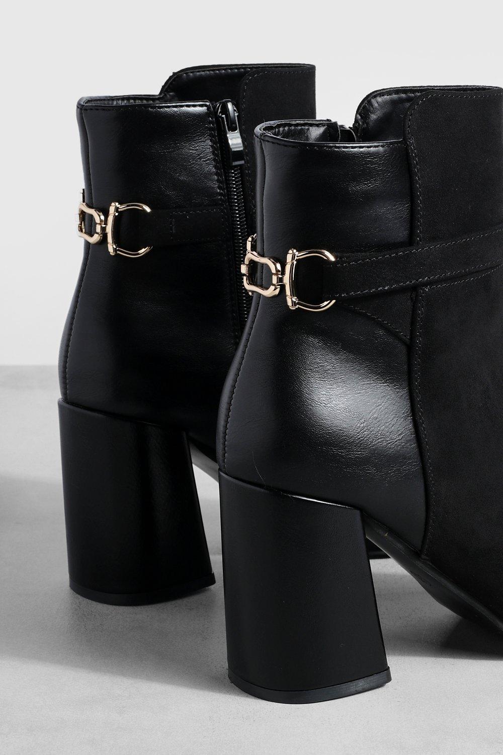 Boohoo block clearance heel boots