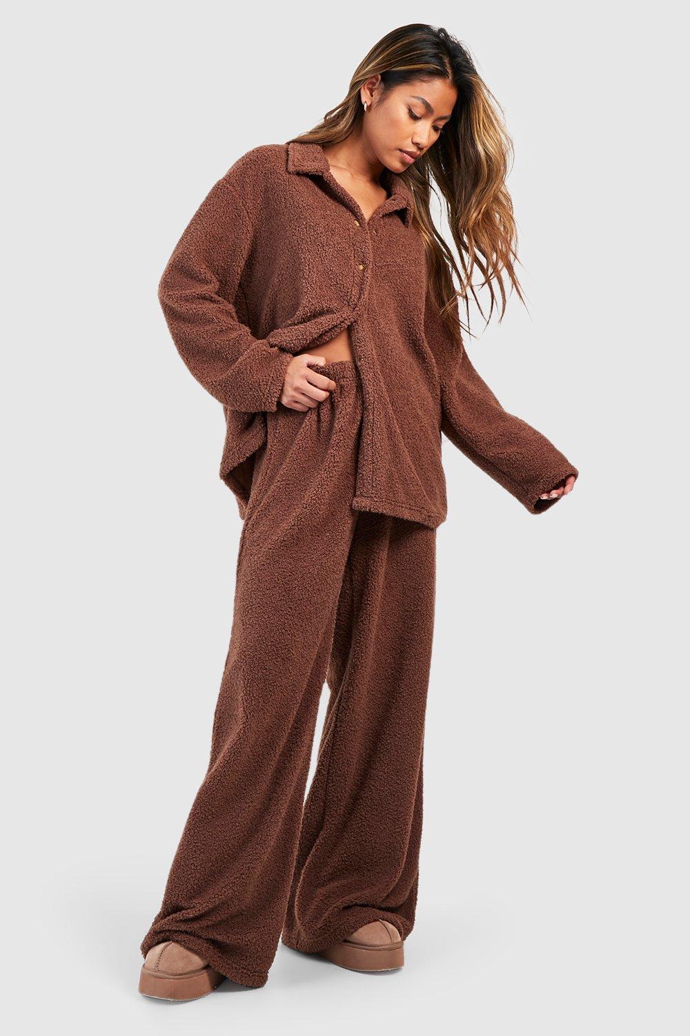 Petite fluffy loungewear sales