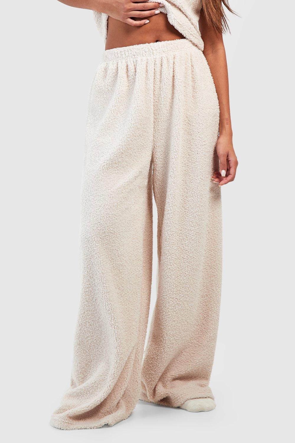 White fluffy loungewear sale