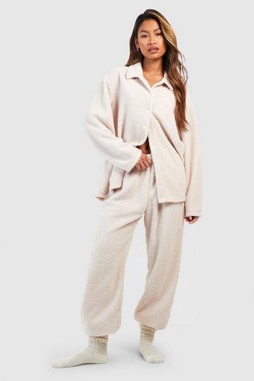 Fluffy Loungewear Fleece Jogger cream