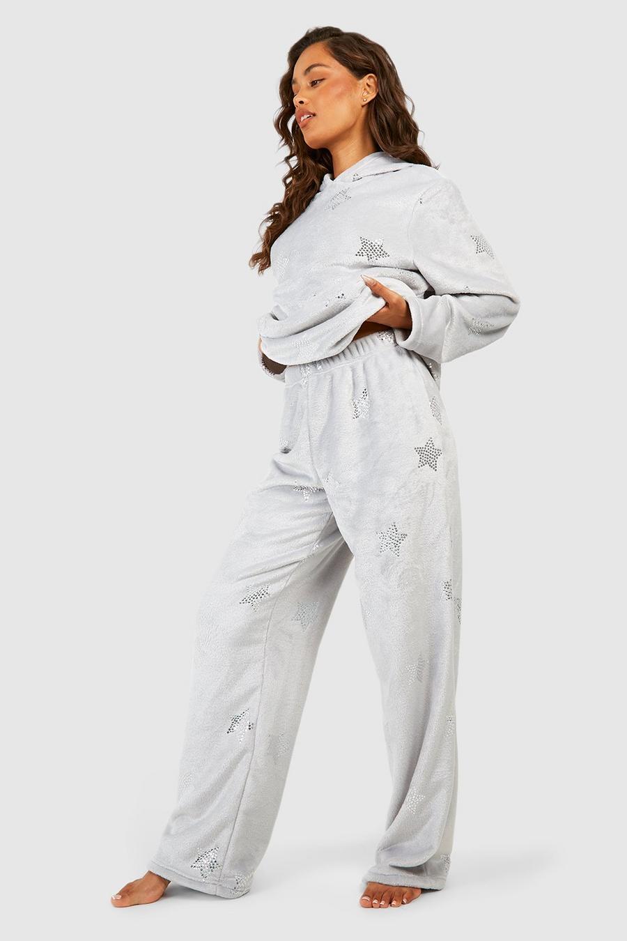 Star Detail Fleece Loungewear Track Pants image number 1