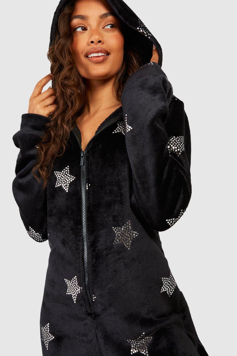 Star Detail Fleece Onesie