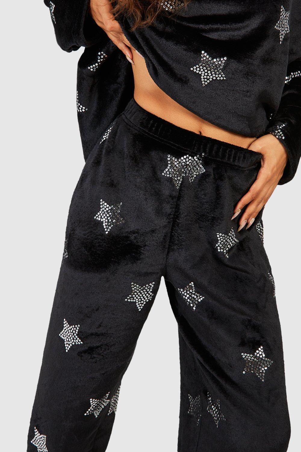 Star Detail Fleece Loungewear Jogger