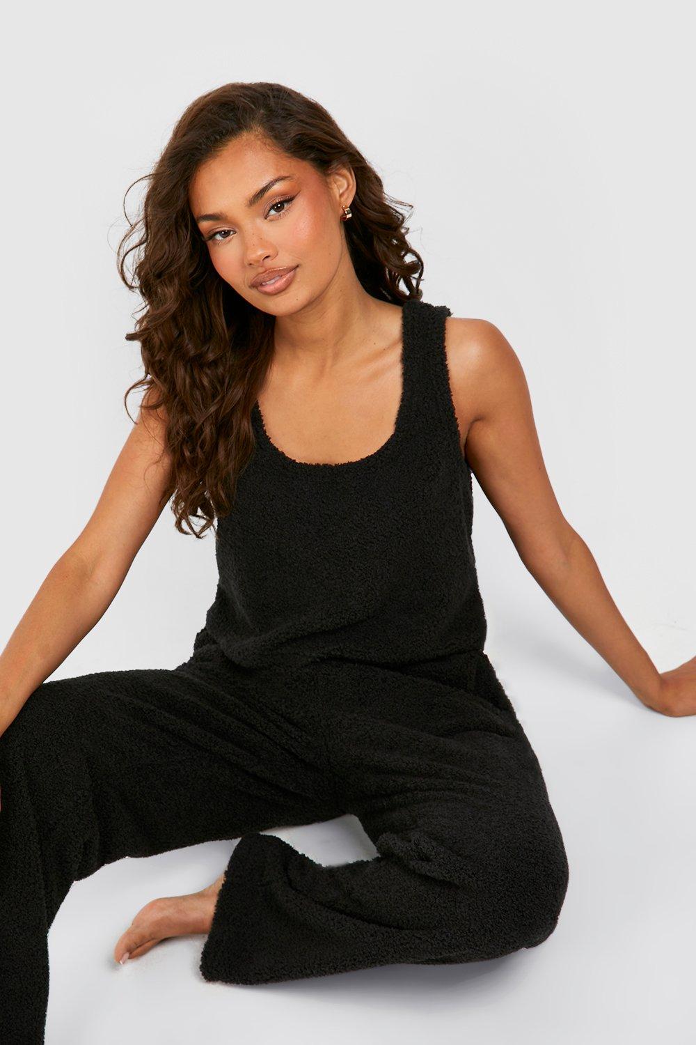 Women s Borg Loungewear Vest Boohoo UK