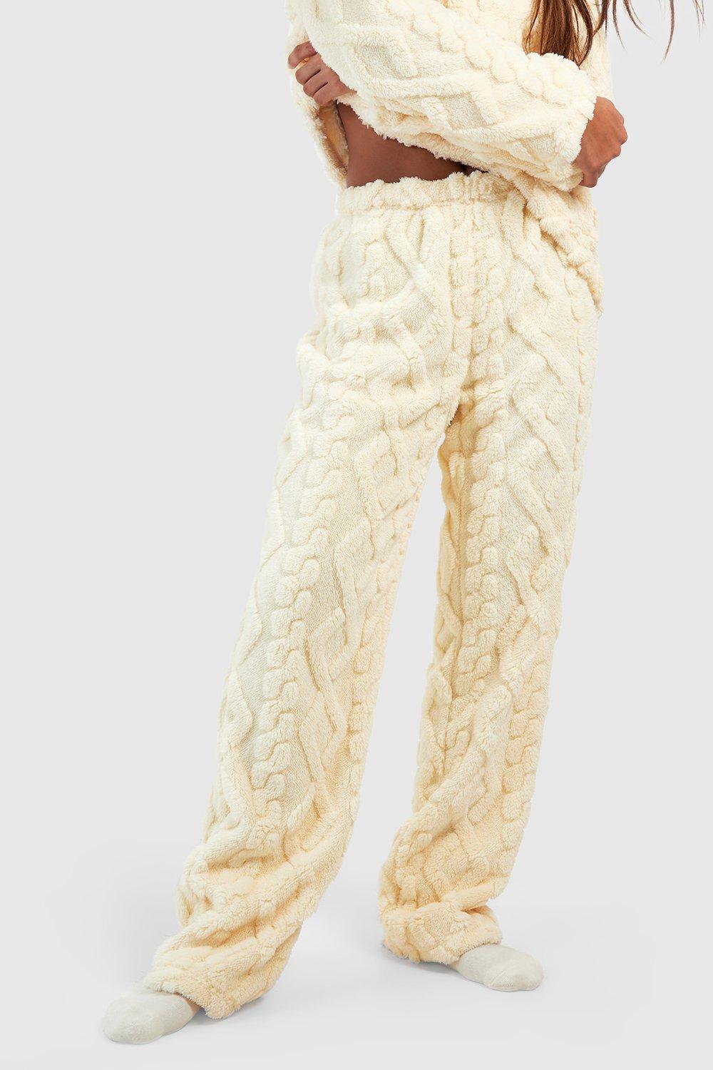 Textured Wide Leg Lounge Pants