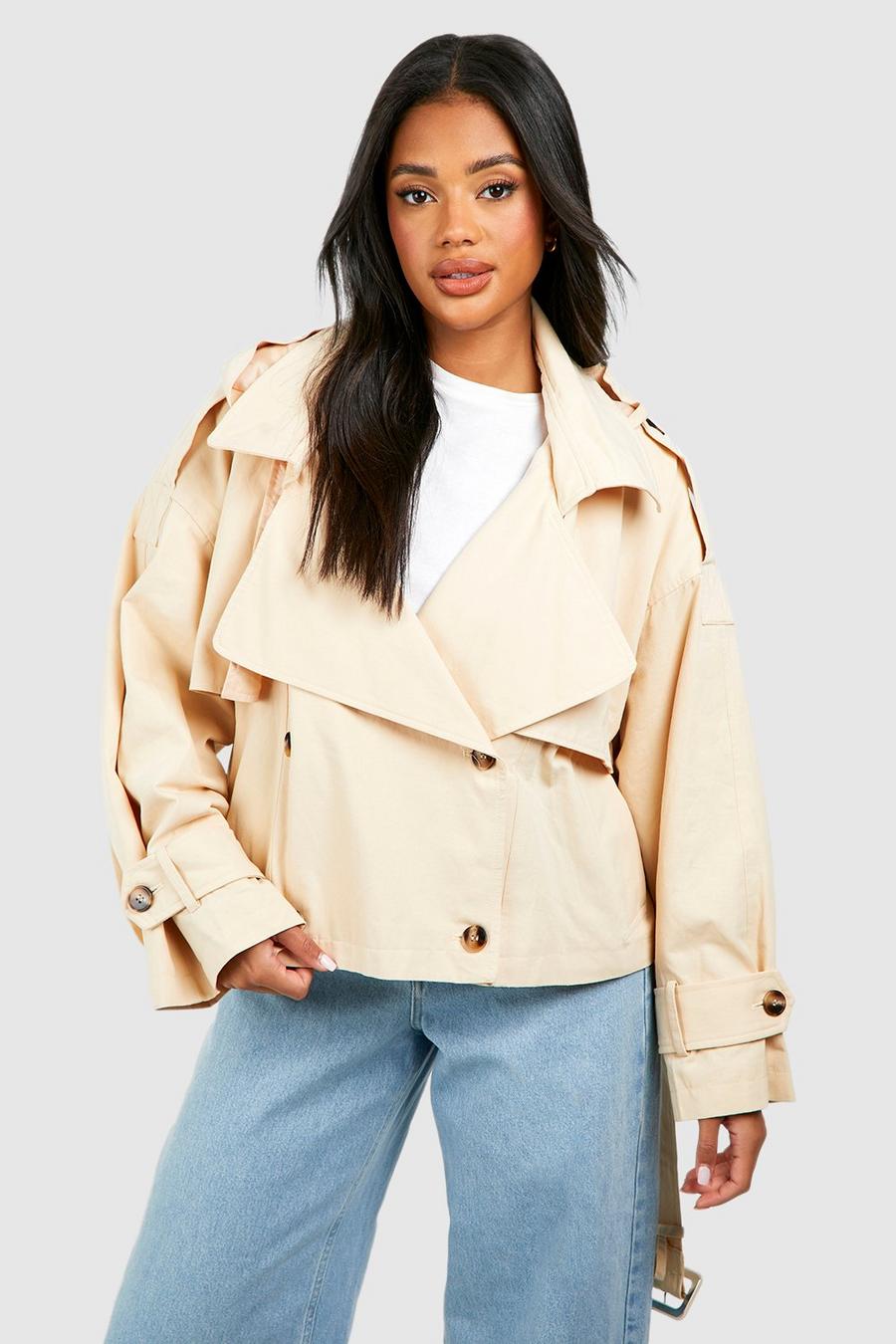 Short Hooded Trench Coat | boohoo USA Short Hooded Trench Coat | boohoo USA