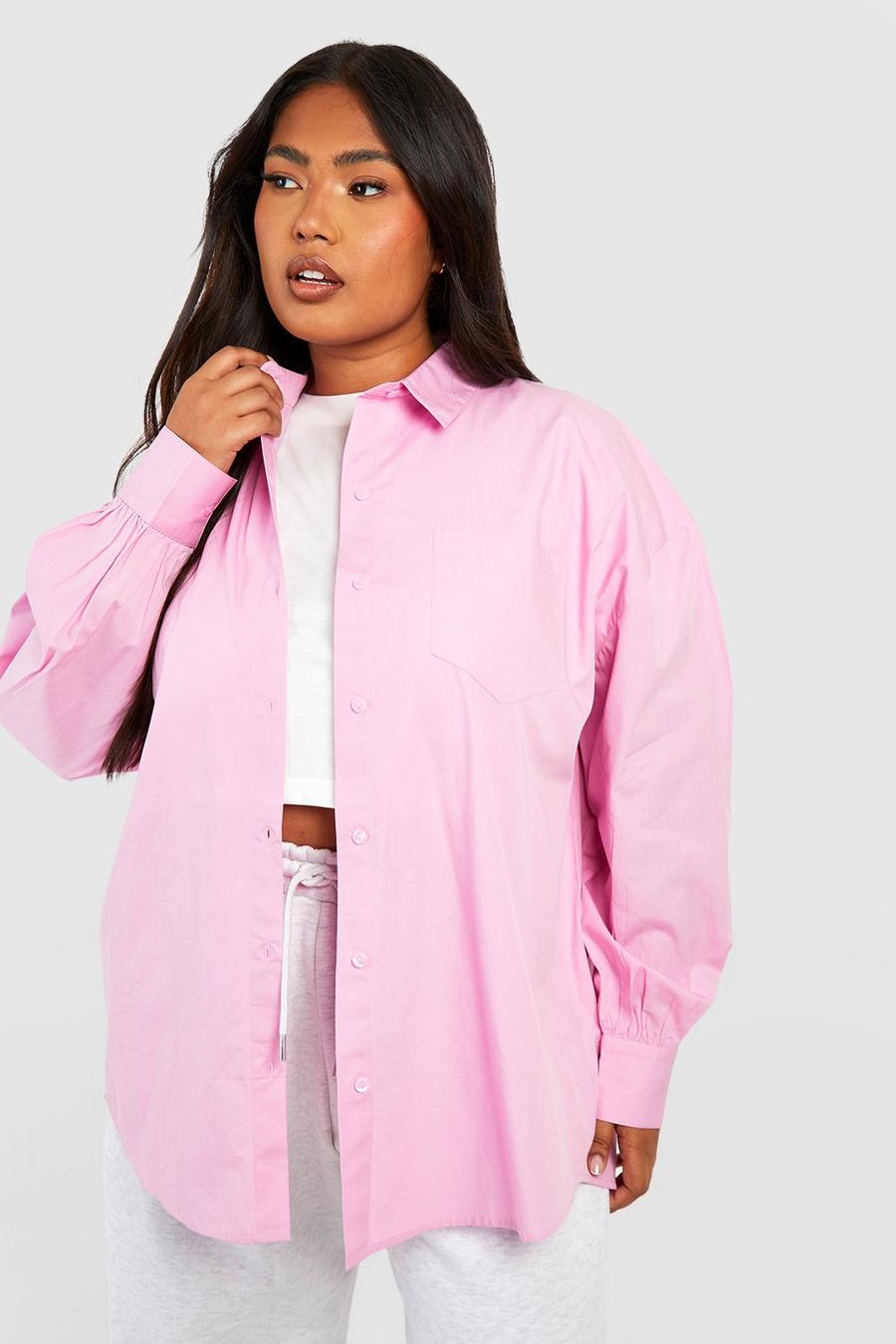 Camicia Plus Size oversize in cotone