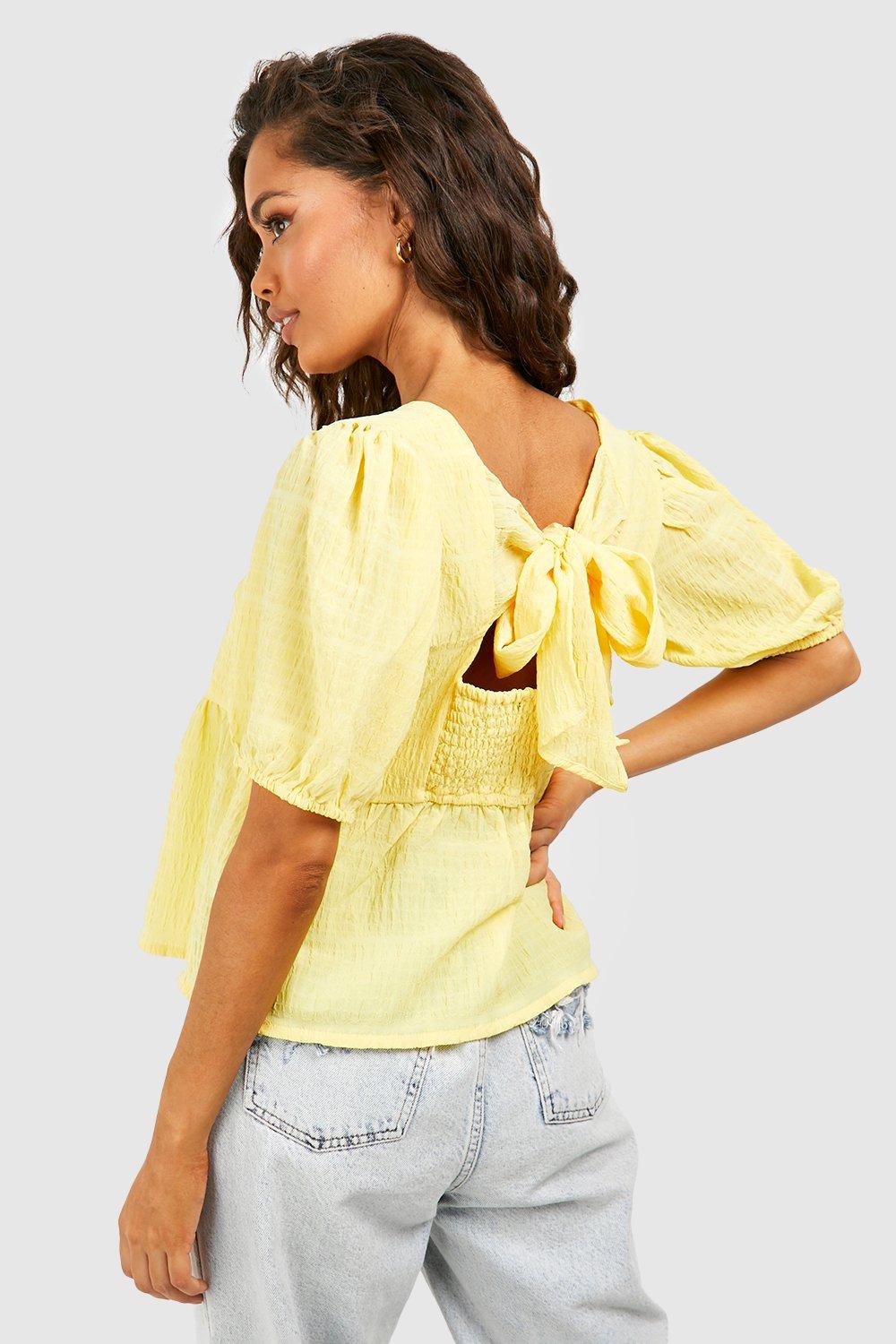 Smocked top best sale with sleeves