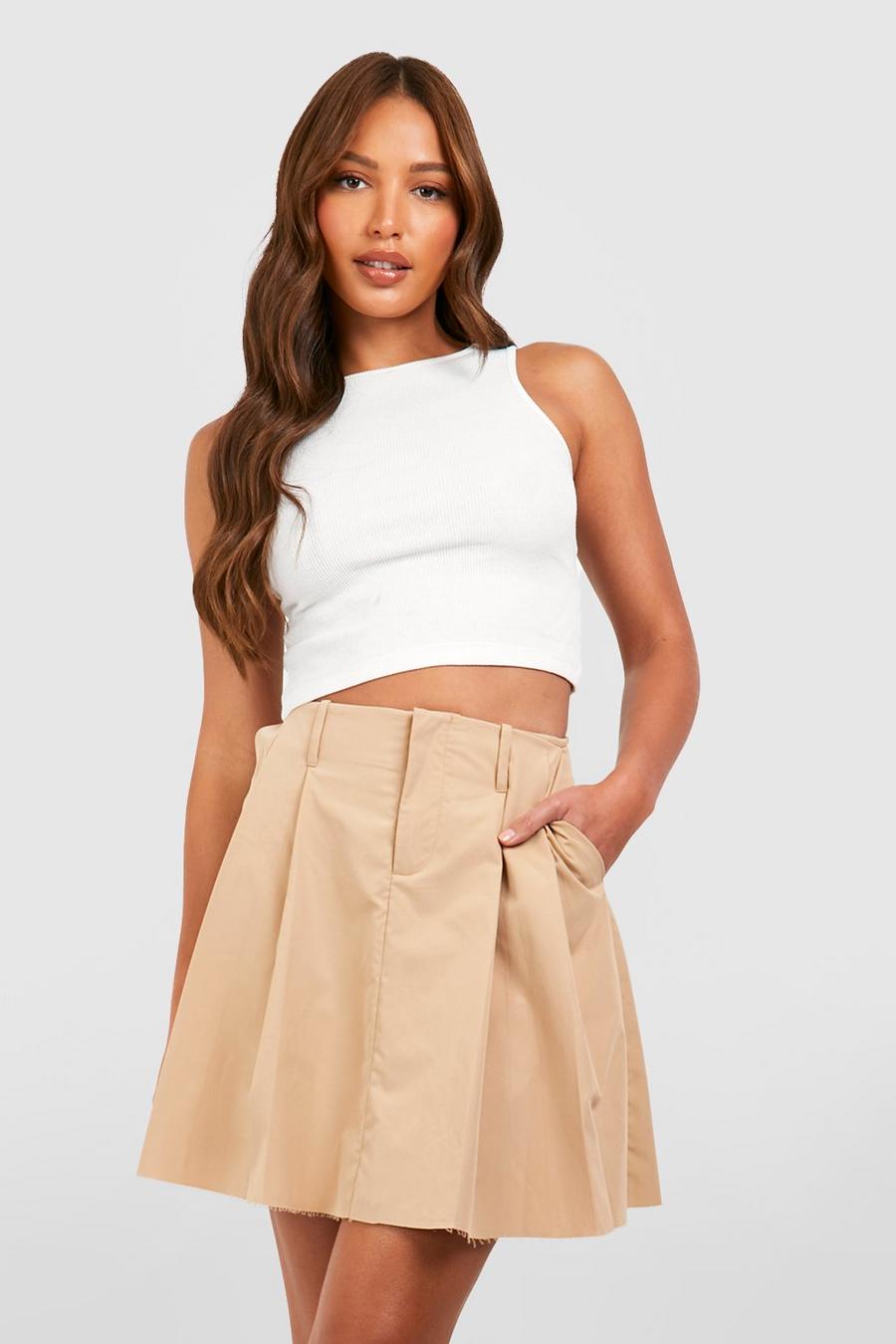Tall Pleated Tailored Mini Skirt image number 1