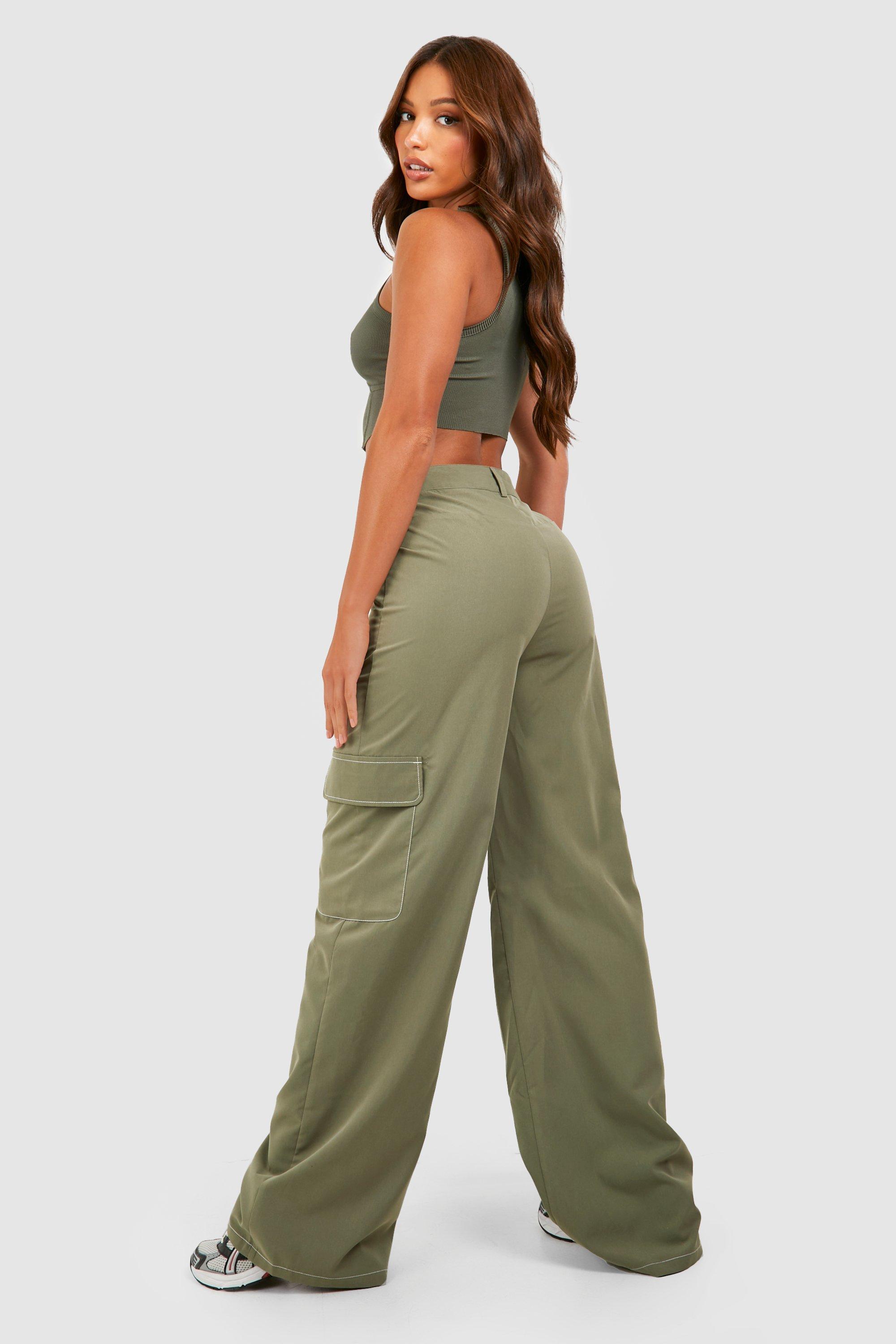 Quealent Casual Dress Pants for Women Tall Cargo Pants Wide Leg