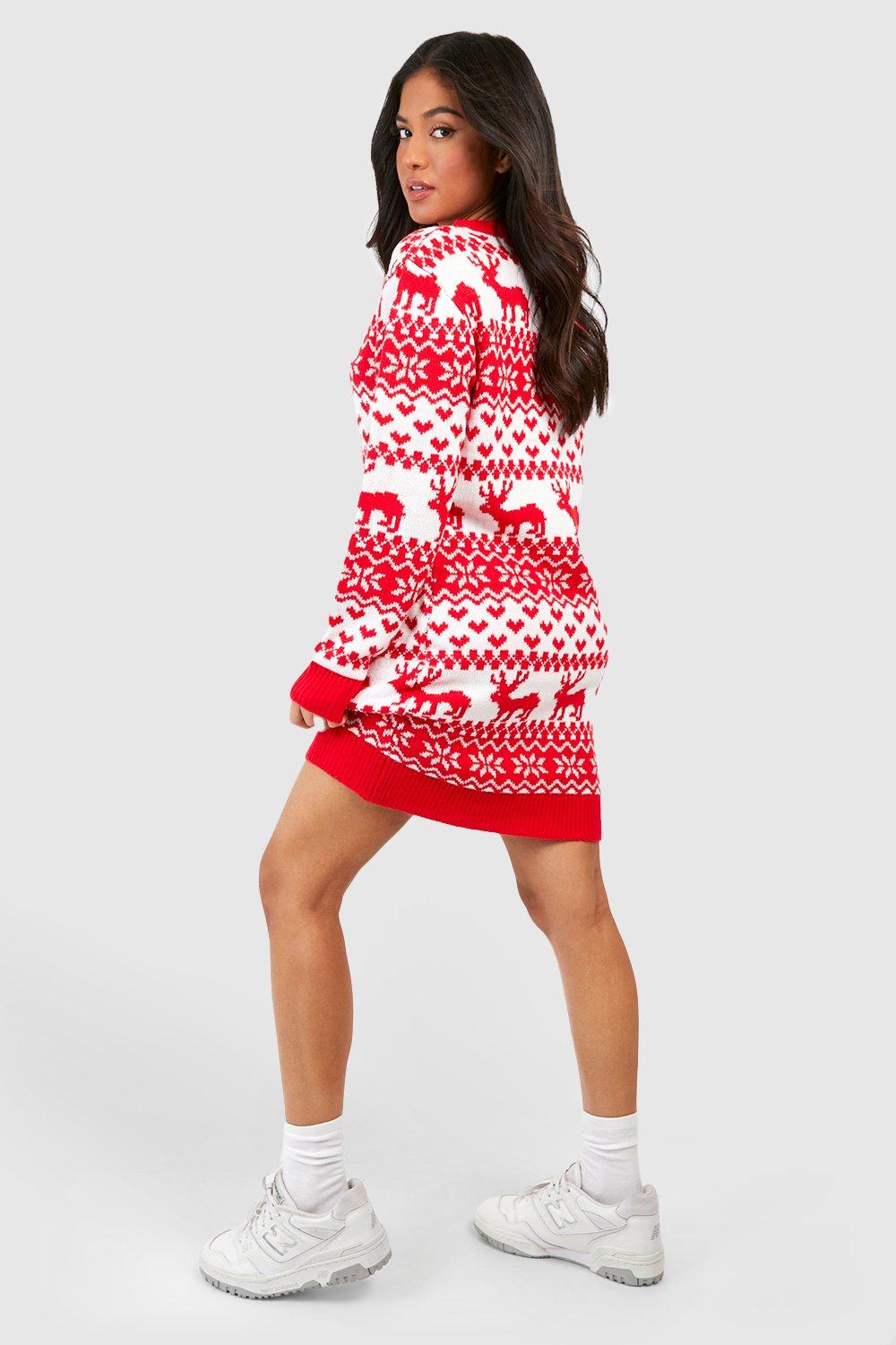 Petite red sweater outlet dress