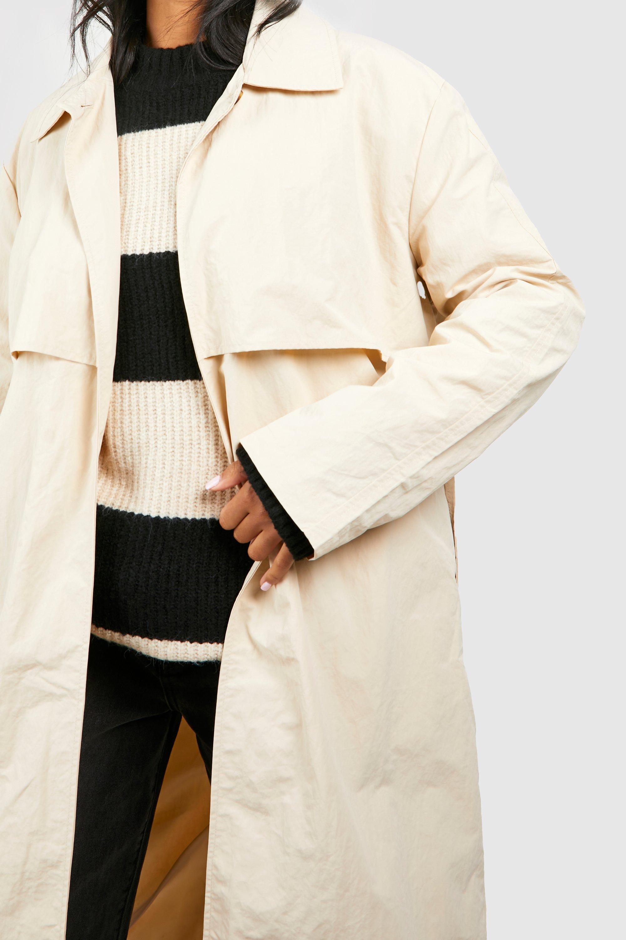 Cream colored outlet trench coat