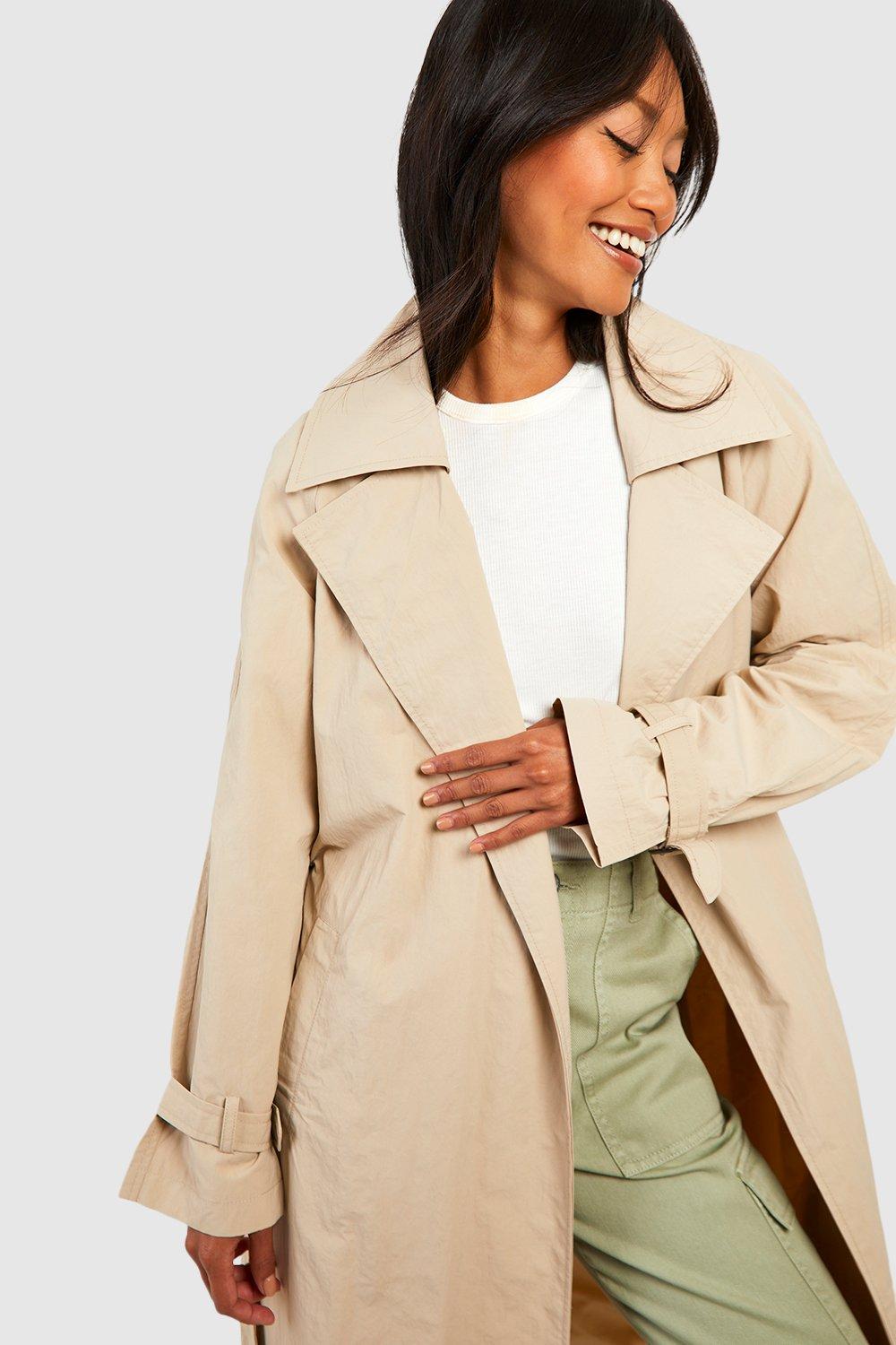 Boohoo Belted Trench Coat
