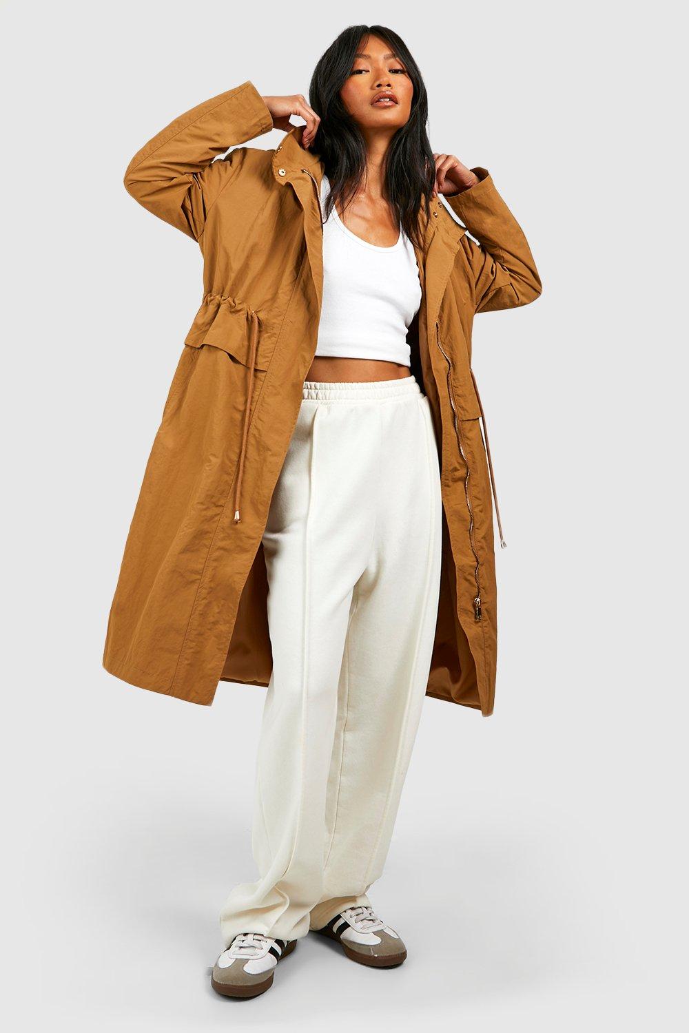 Long coat boohoo best sale