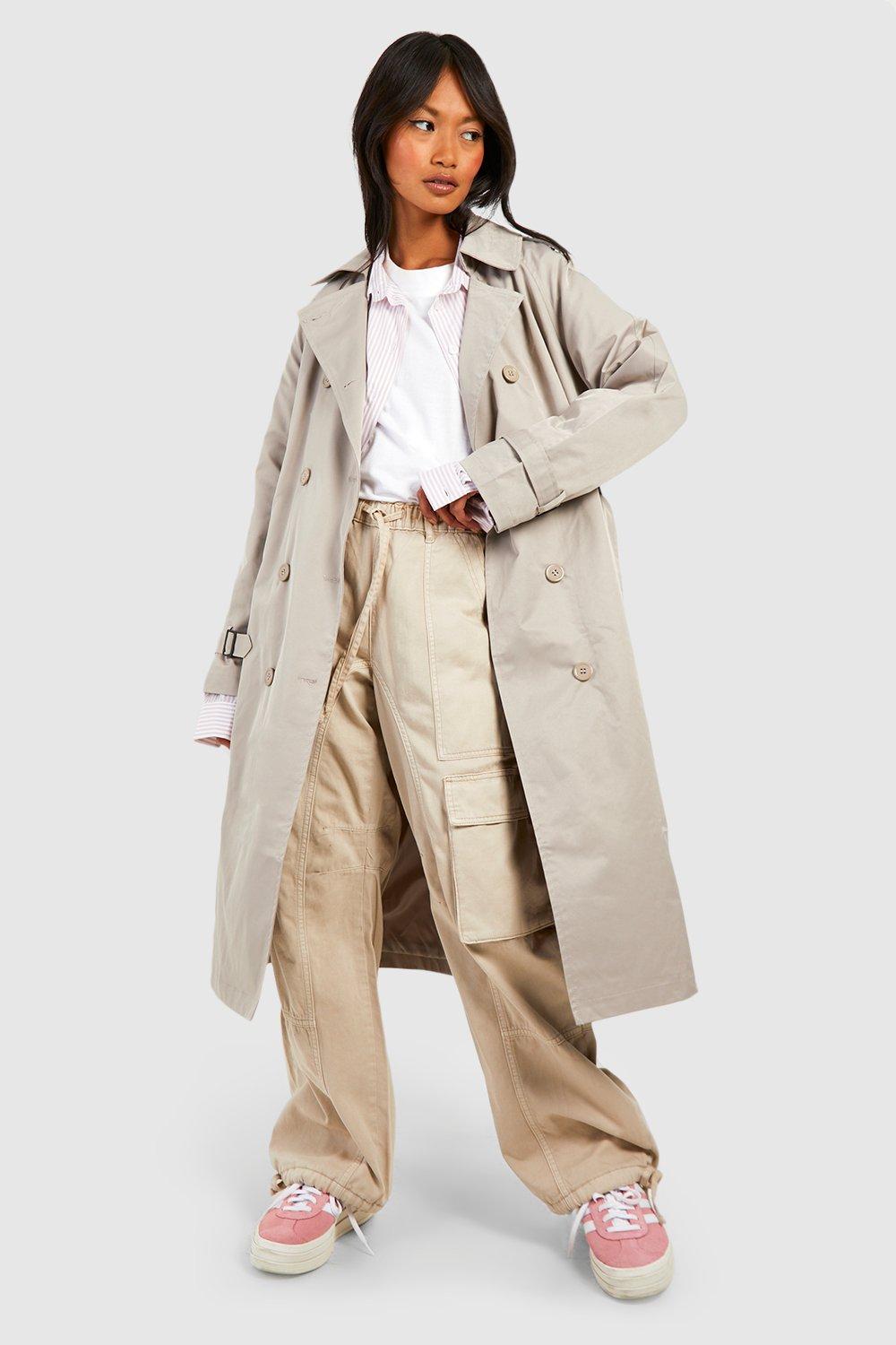 Boohoo belted 2025 trench coat