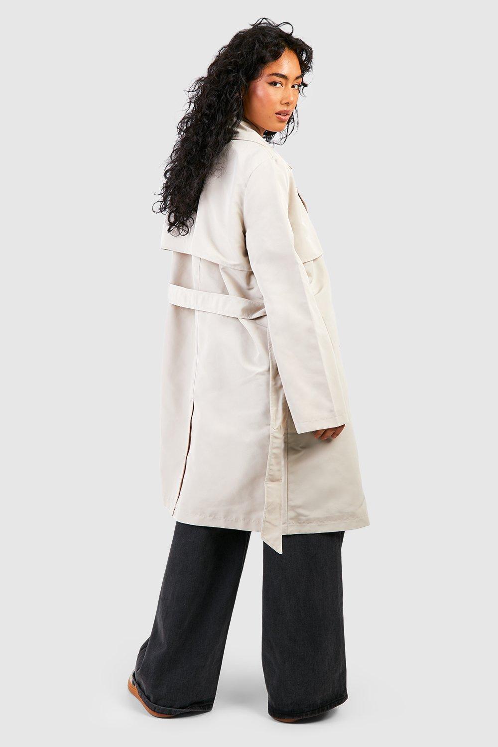 Boohoo belted trench on sale coat