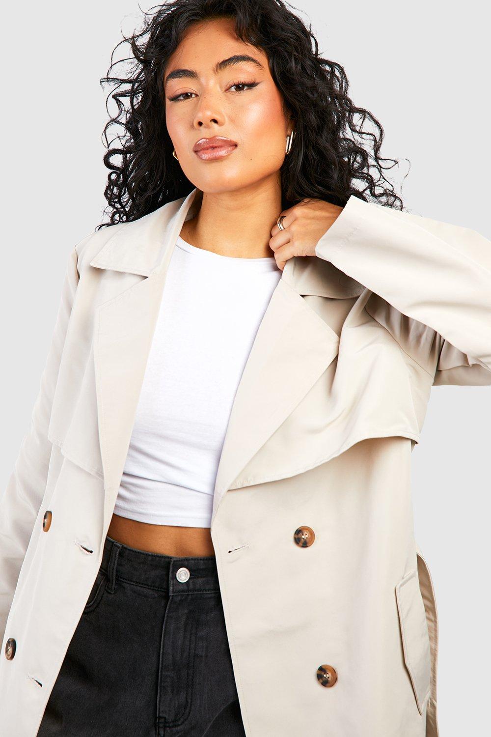 Boohoo trench hot sale