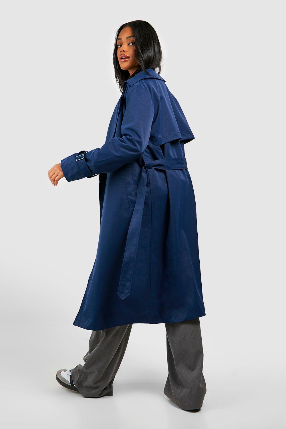 Fitted Cuff Detail Belted Trench Coat