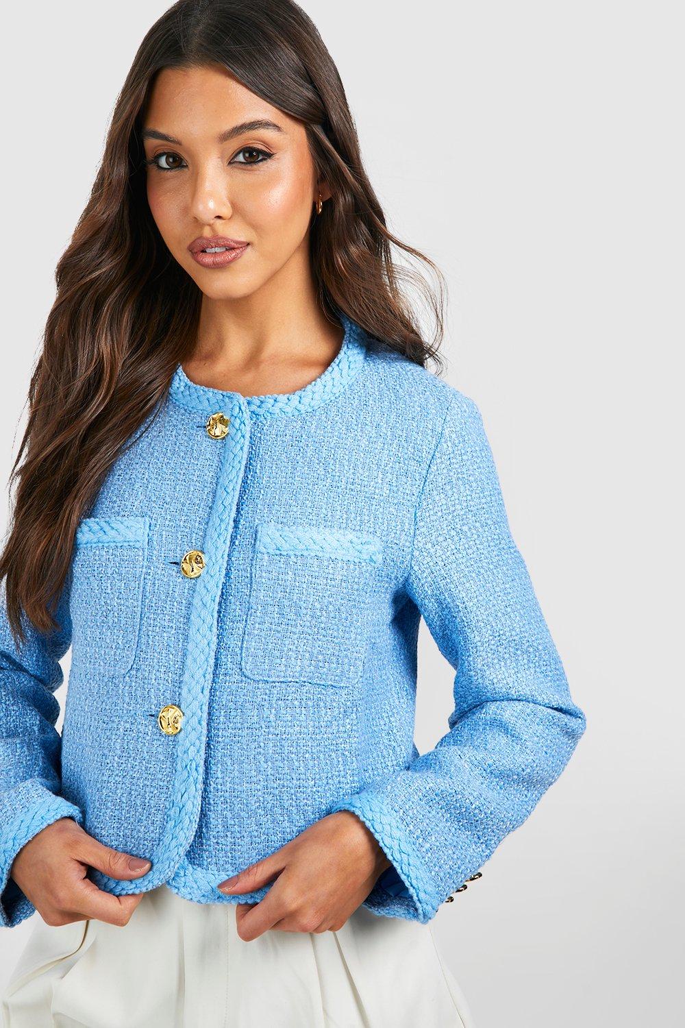 Boohoo tweed clearance jacket