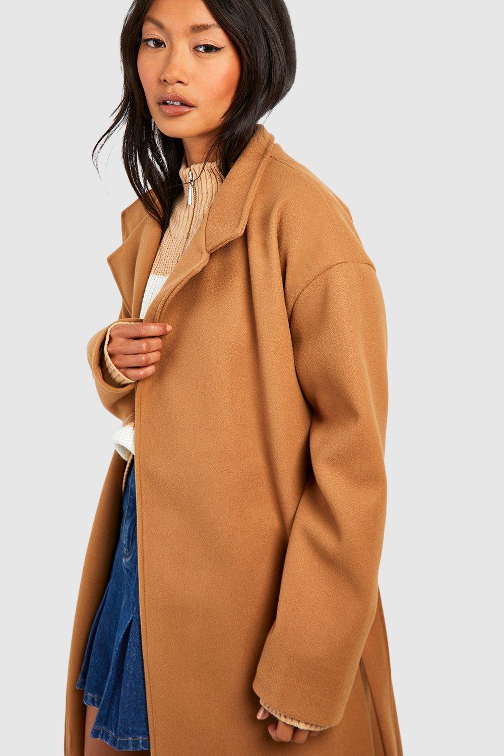 Tan hot sale maxi coat