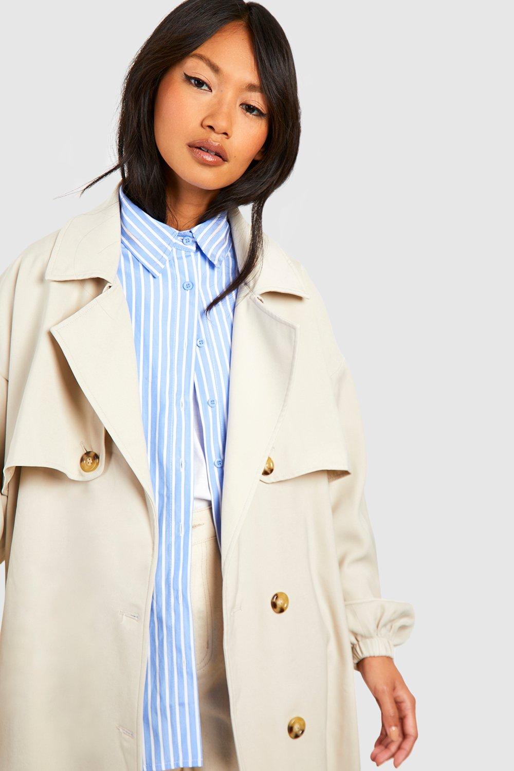 Balloon Sleeve Maxi Trench Coat