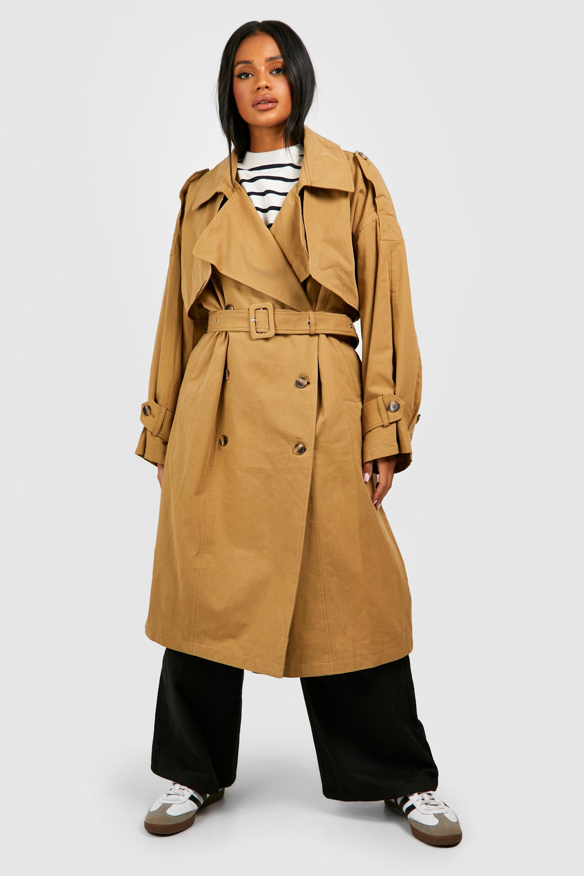 Ladies camel shop trench coat