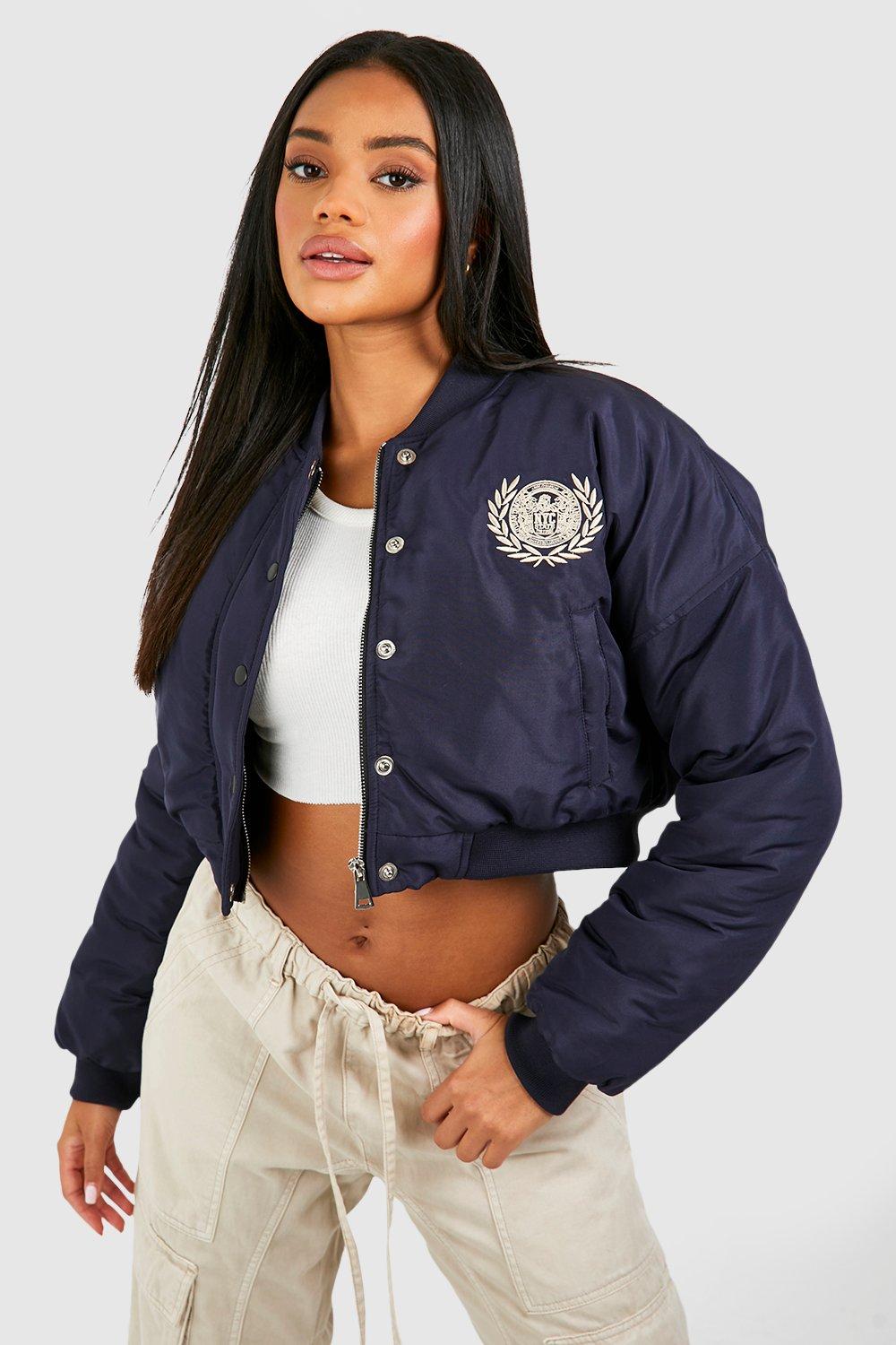 Boohoo hot sale navy jacket