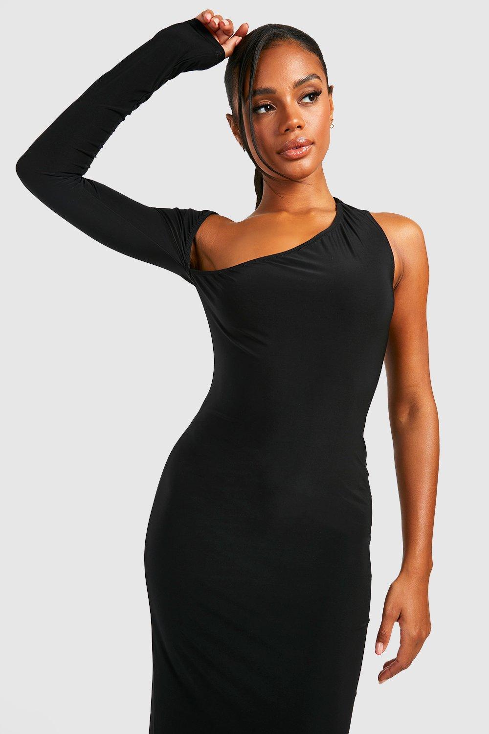 Boohoo one shoulder dress sale