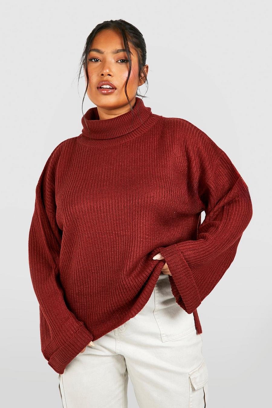 Brick Plus Chunky Roll Neck Oversized Jumper  image number 1