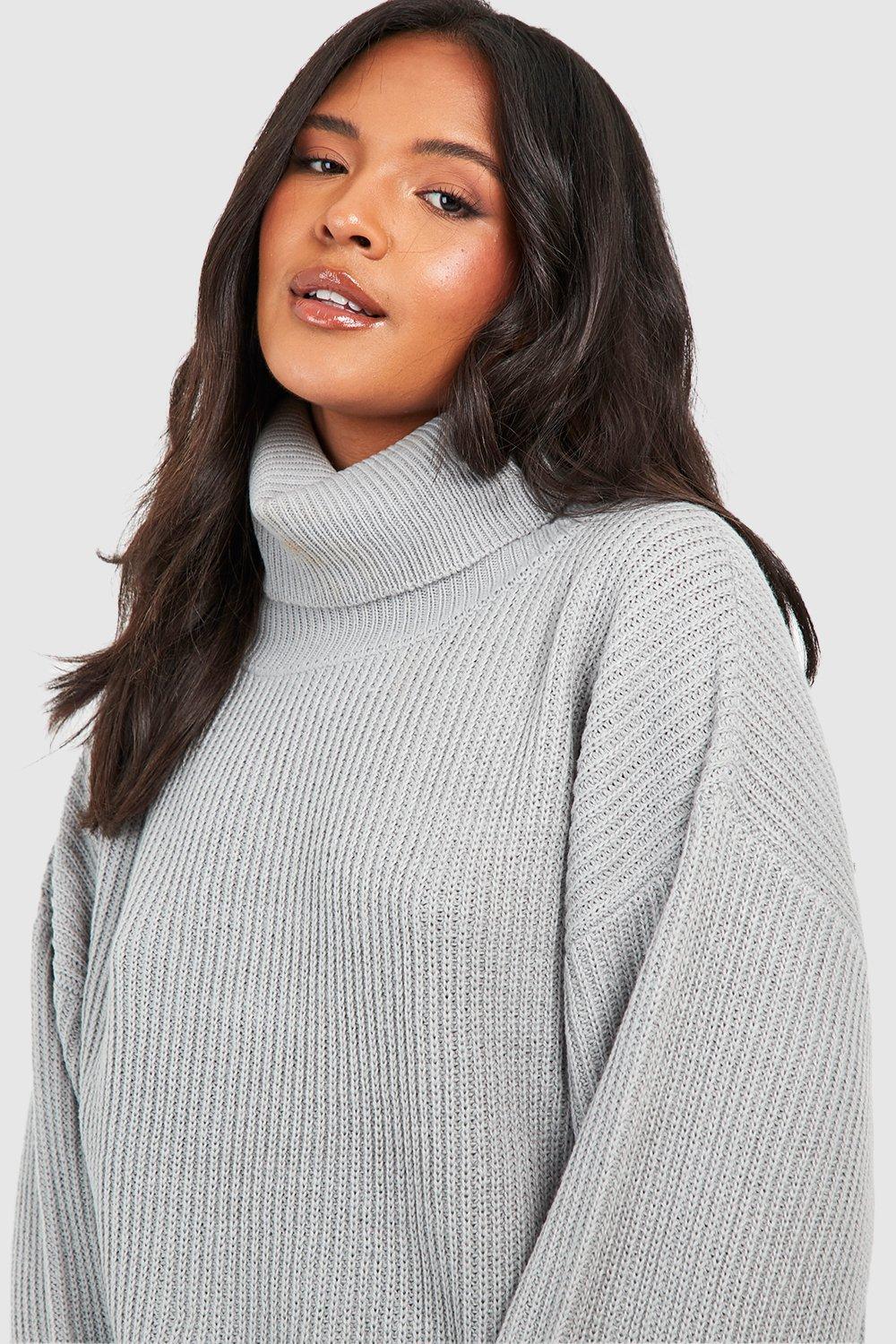 Chunky grey turtleneck outlet sweater