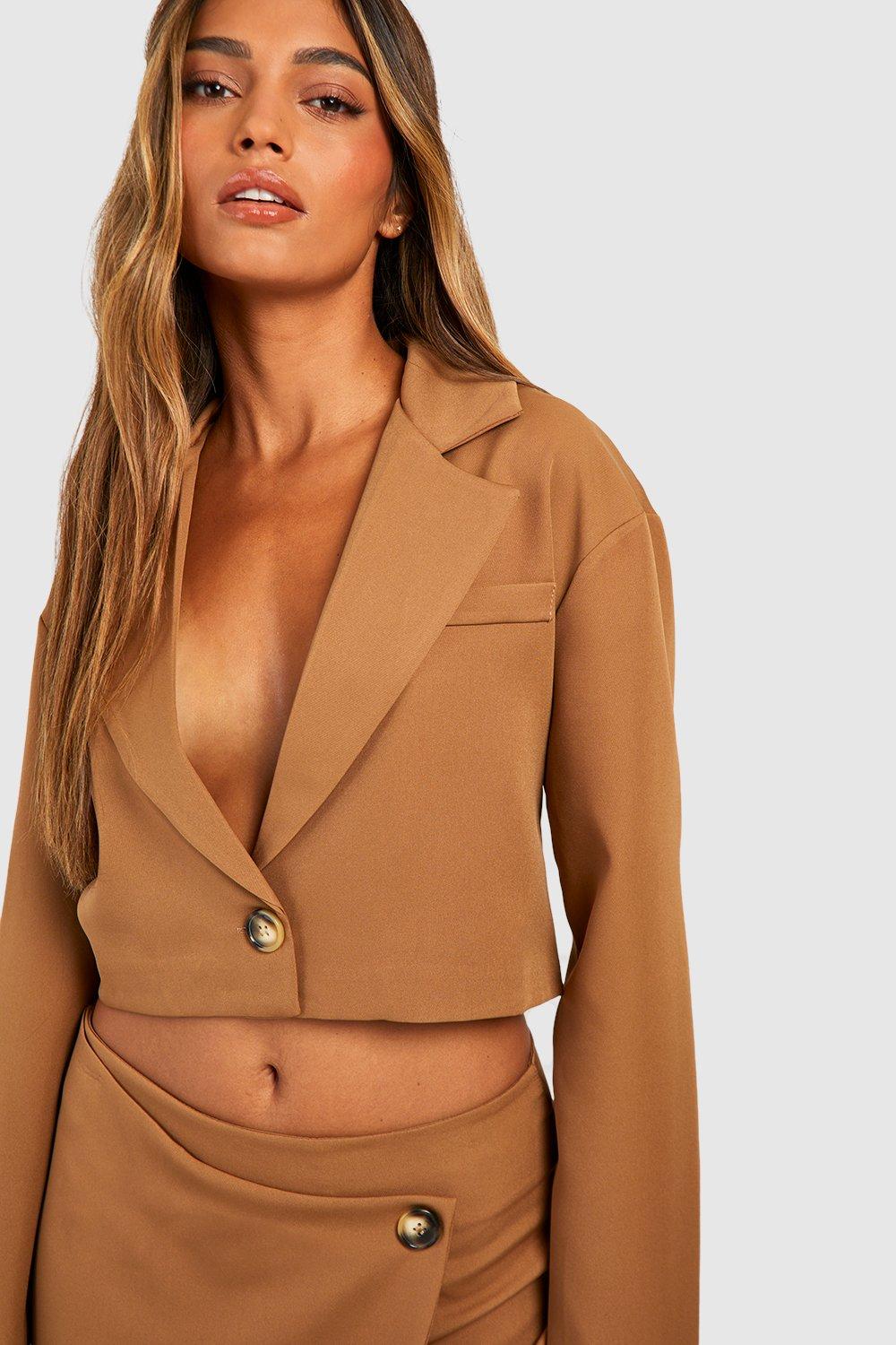 Boohoo sales camel blazer