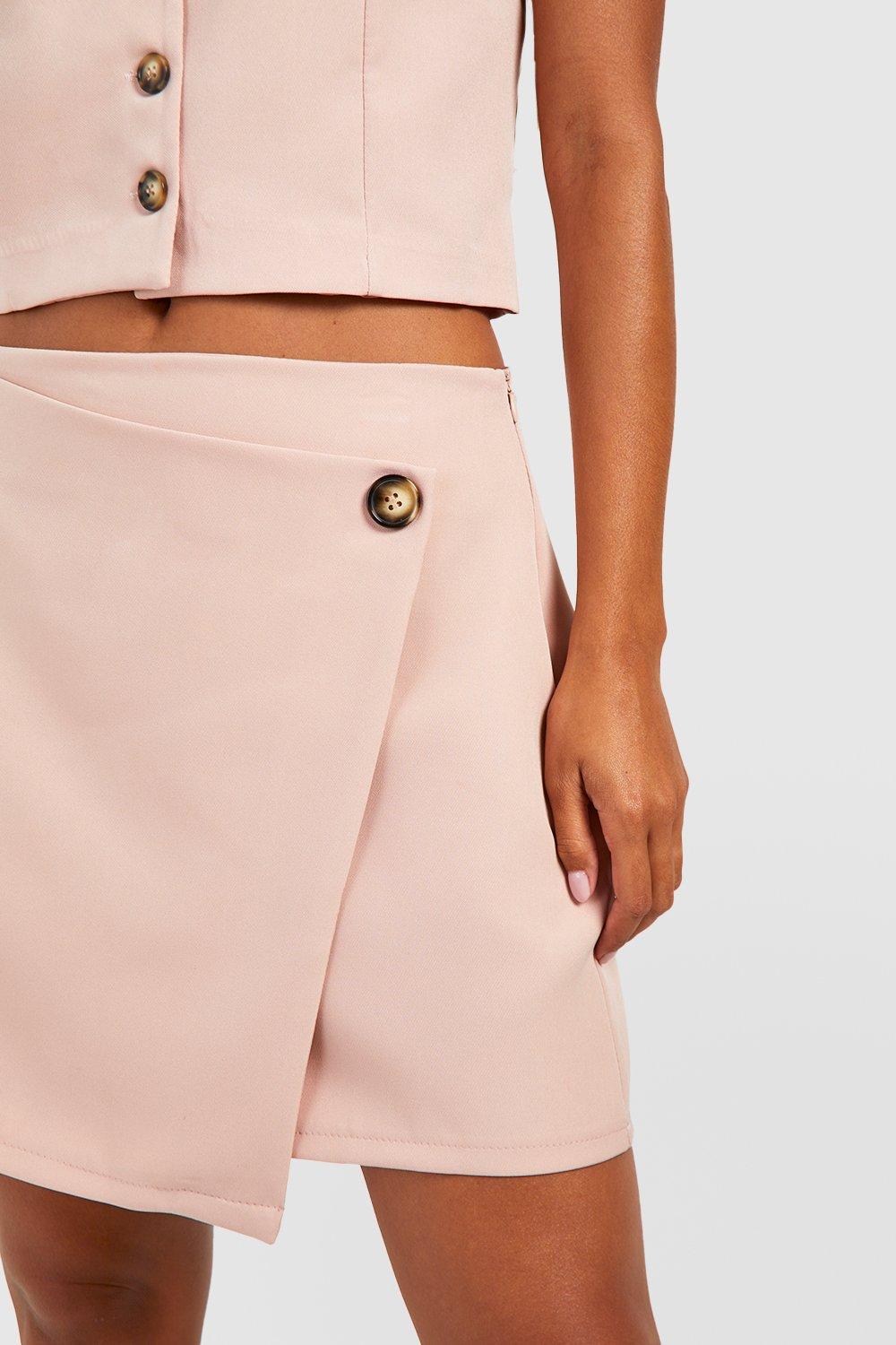 Rose wrap shop mini skirt