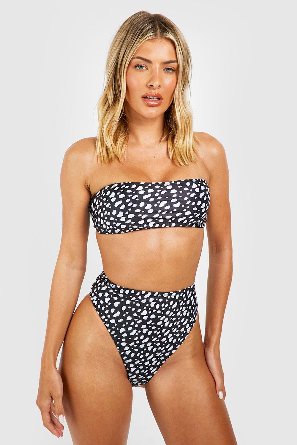 High waisted hot sale dalmatian bikini