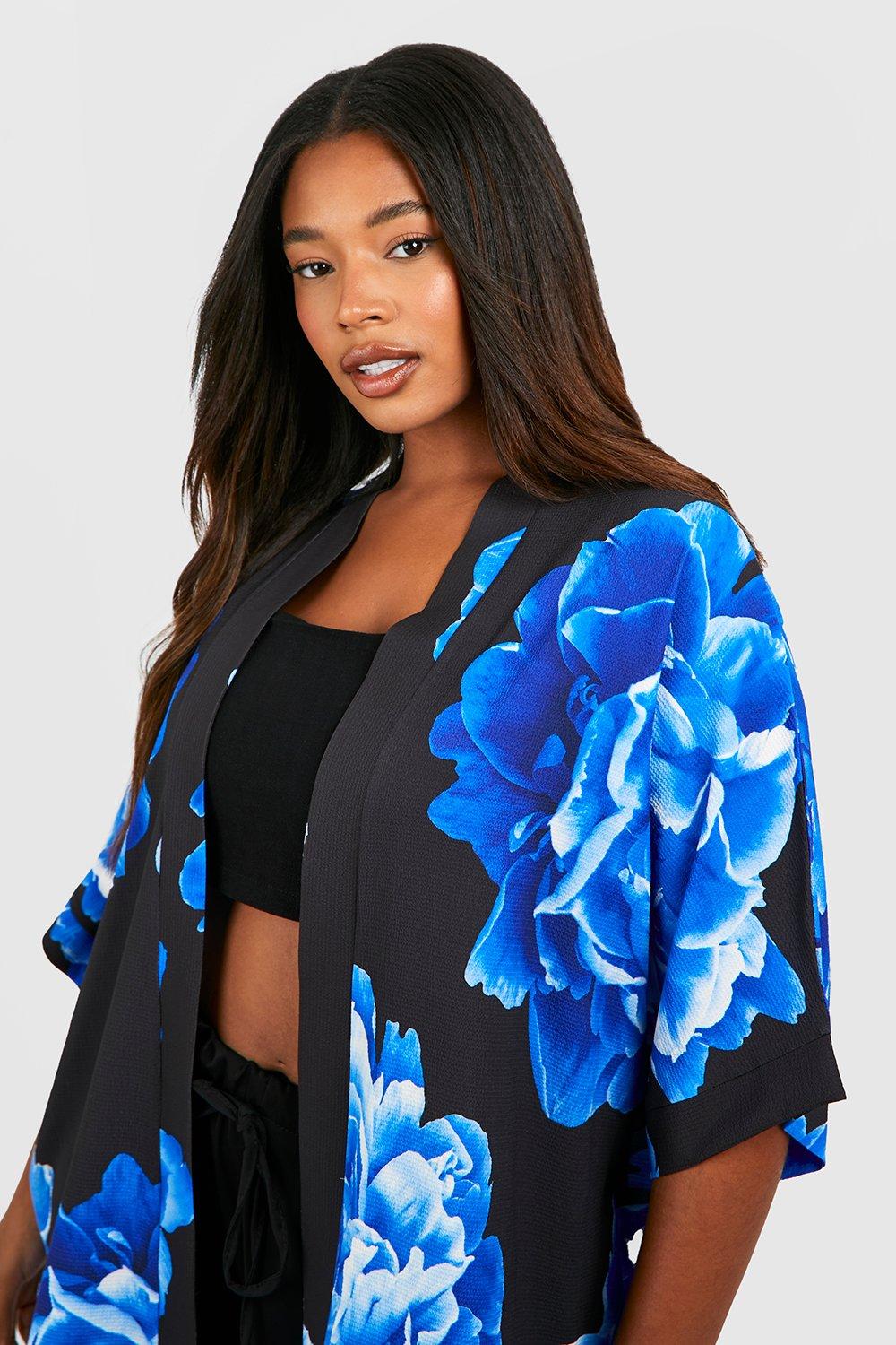 Boohoo plus size kimono sale