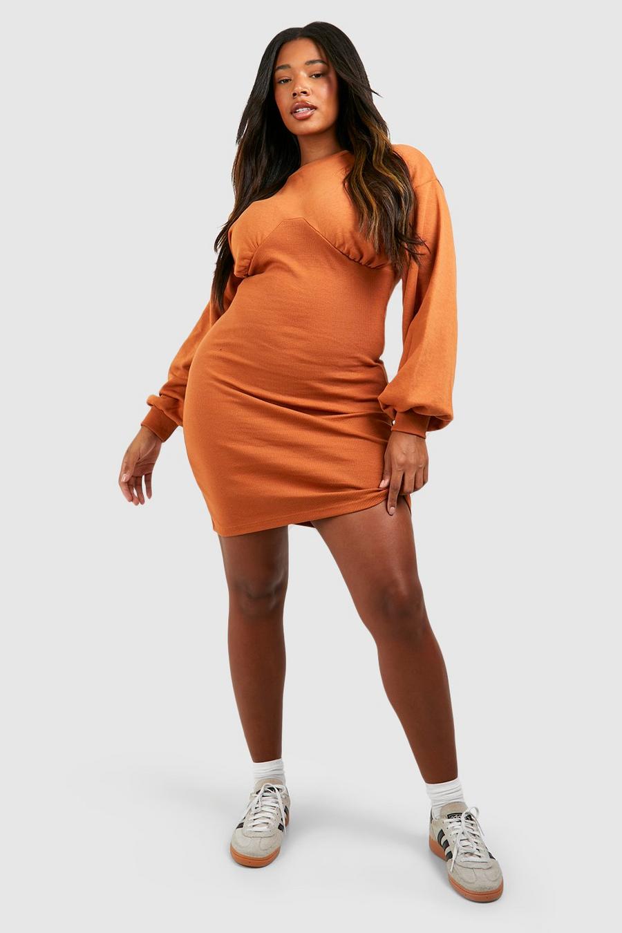 Grande taille - Robe corset en sweat, Spice image number 1