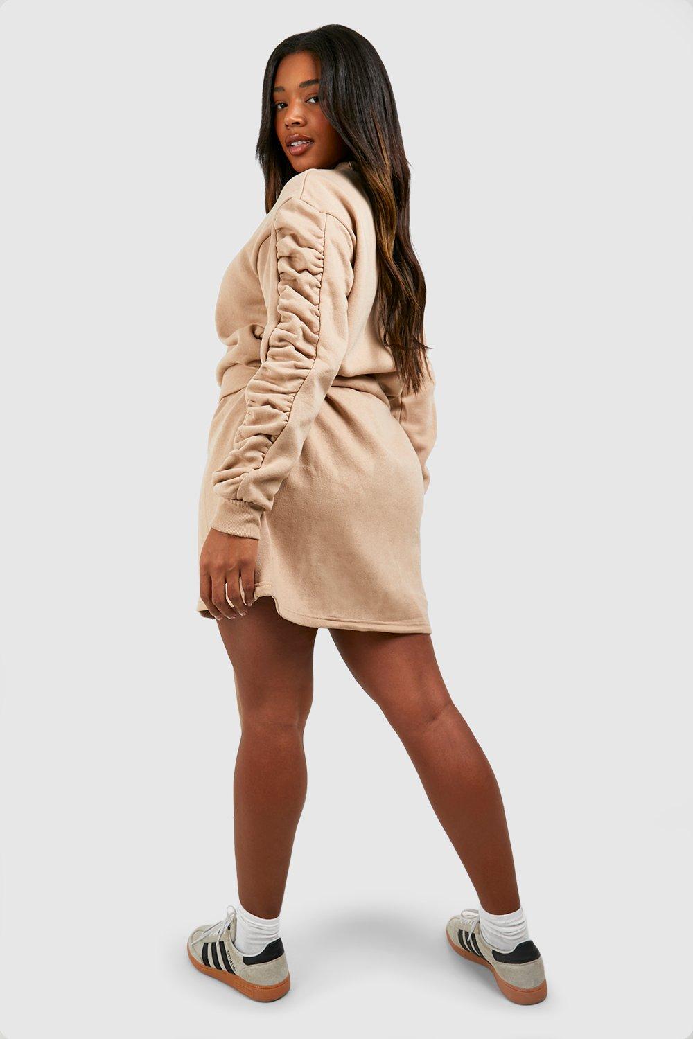 Ruched store sweater dress