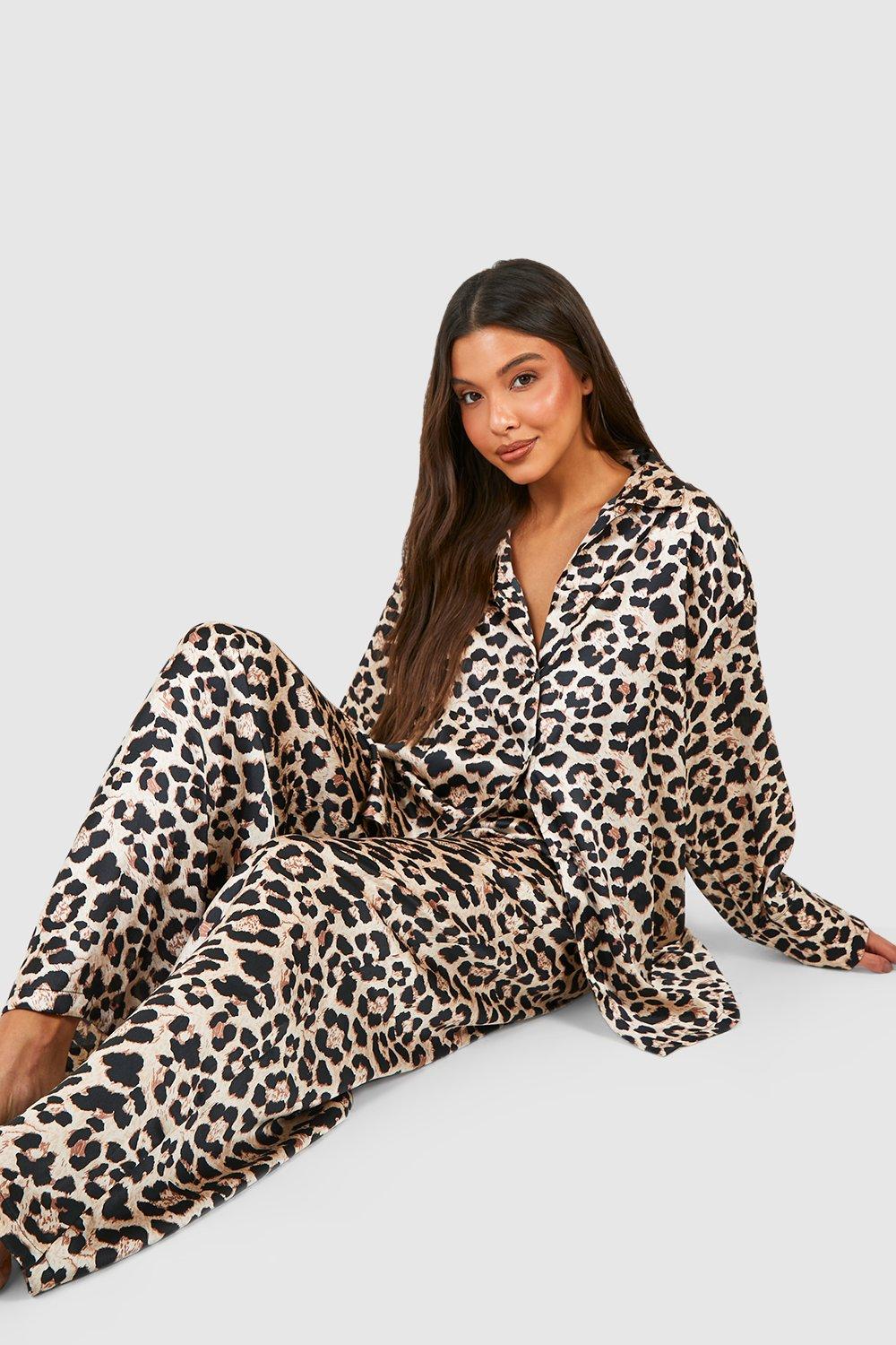 Oversized Leopard Print Pyjama Set