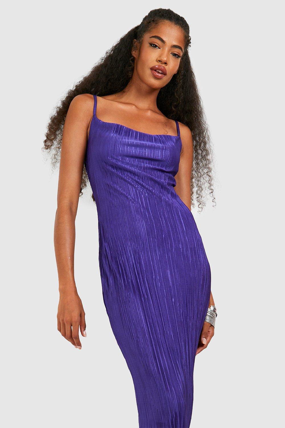 Purple maxi best sale dress boohoo