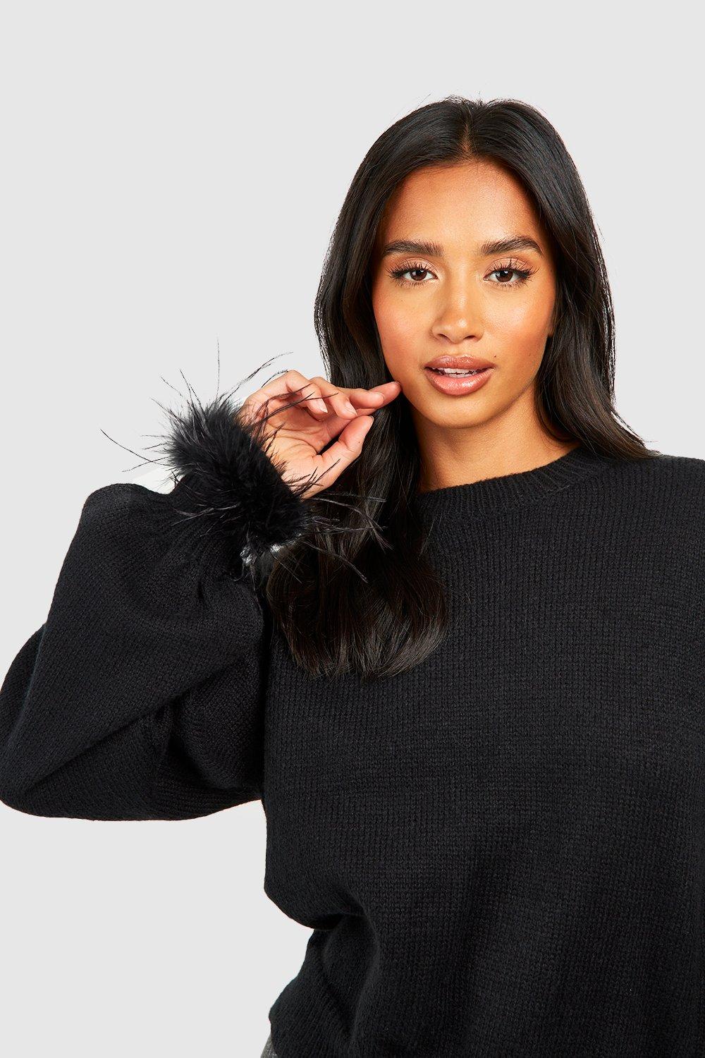 Fur cuff outlet jumper