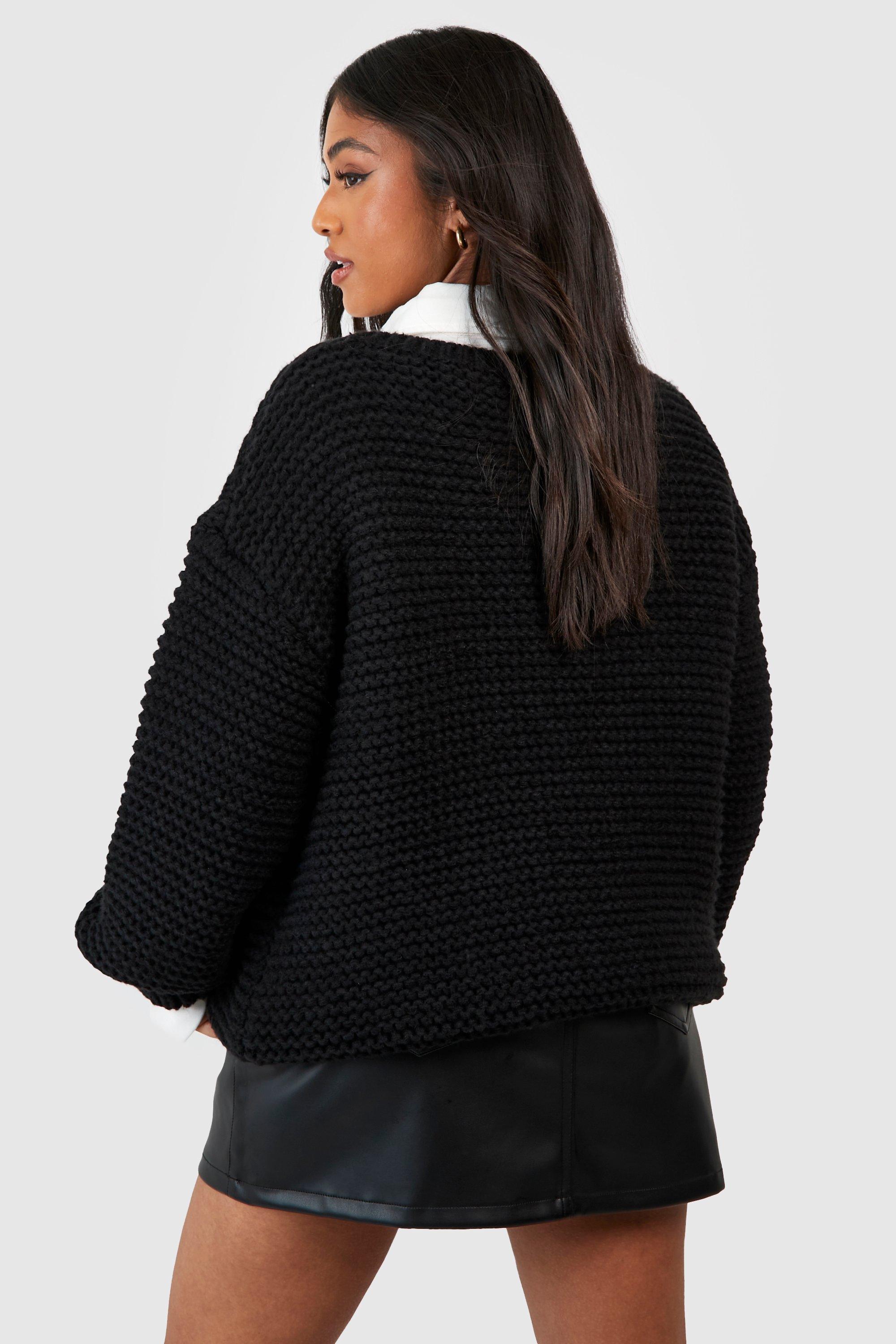 Petite Premium Chunky Knit Oversized Sweater
