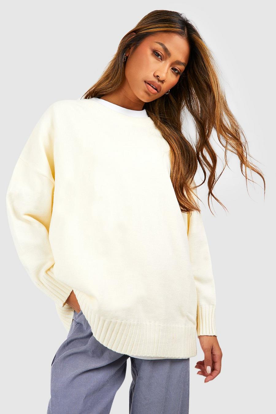 Oversize Pullover, Ivory white