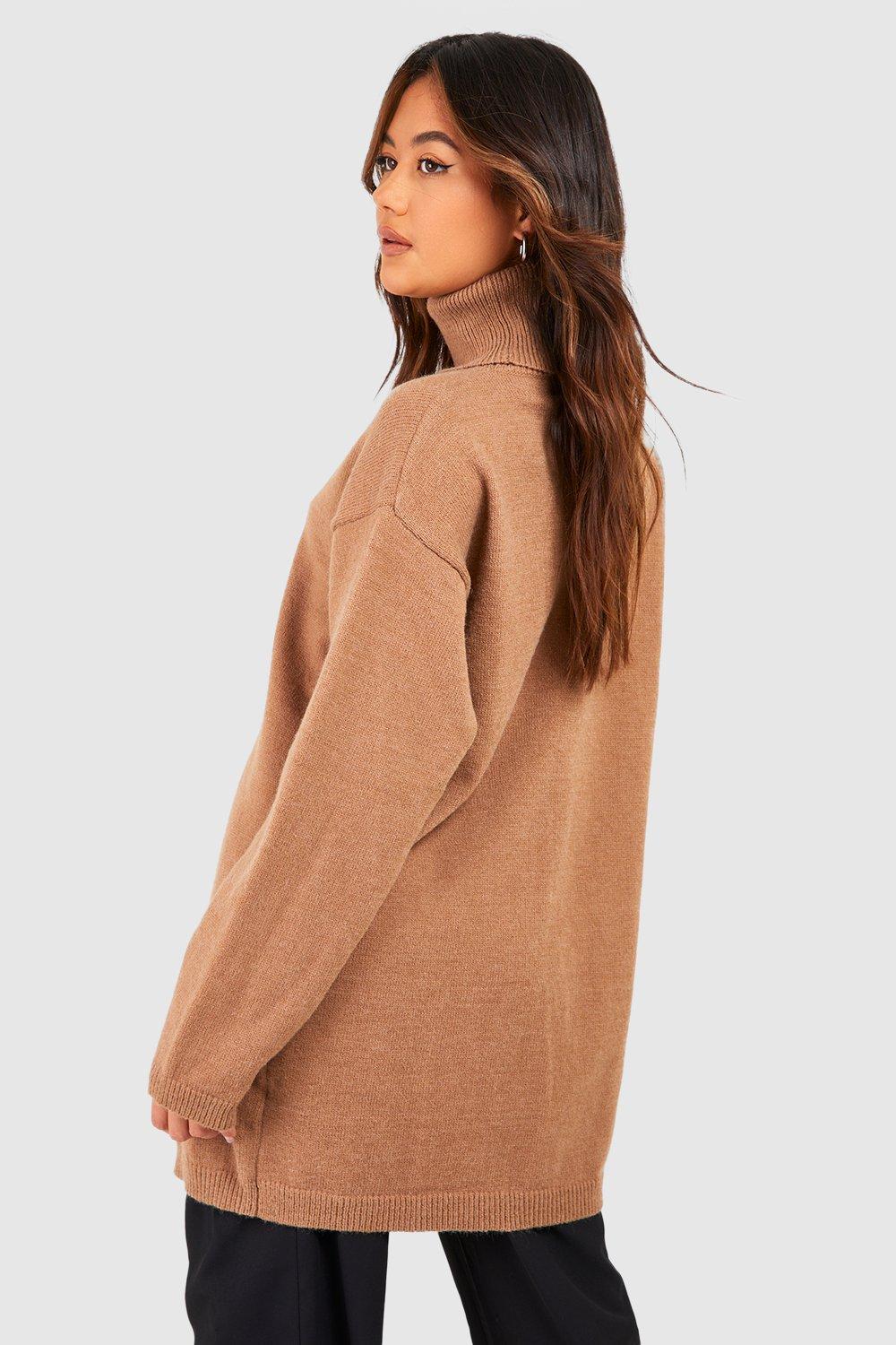 Roll Neck Split Detail Longline Jumper