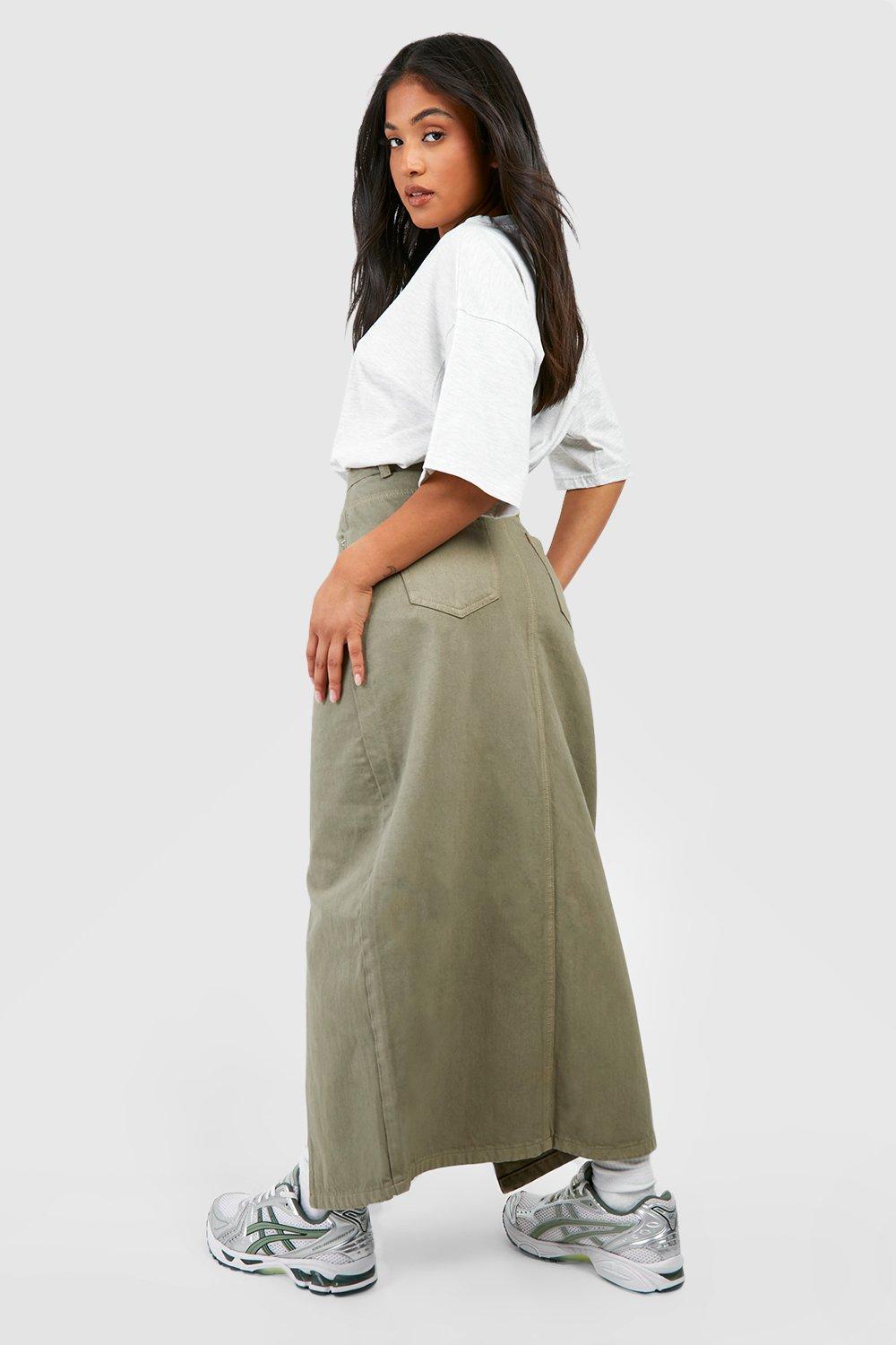 Olive green maxi hot sale skirt outfit