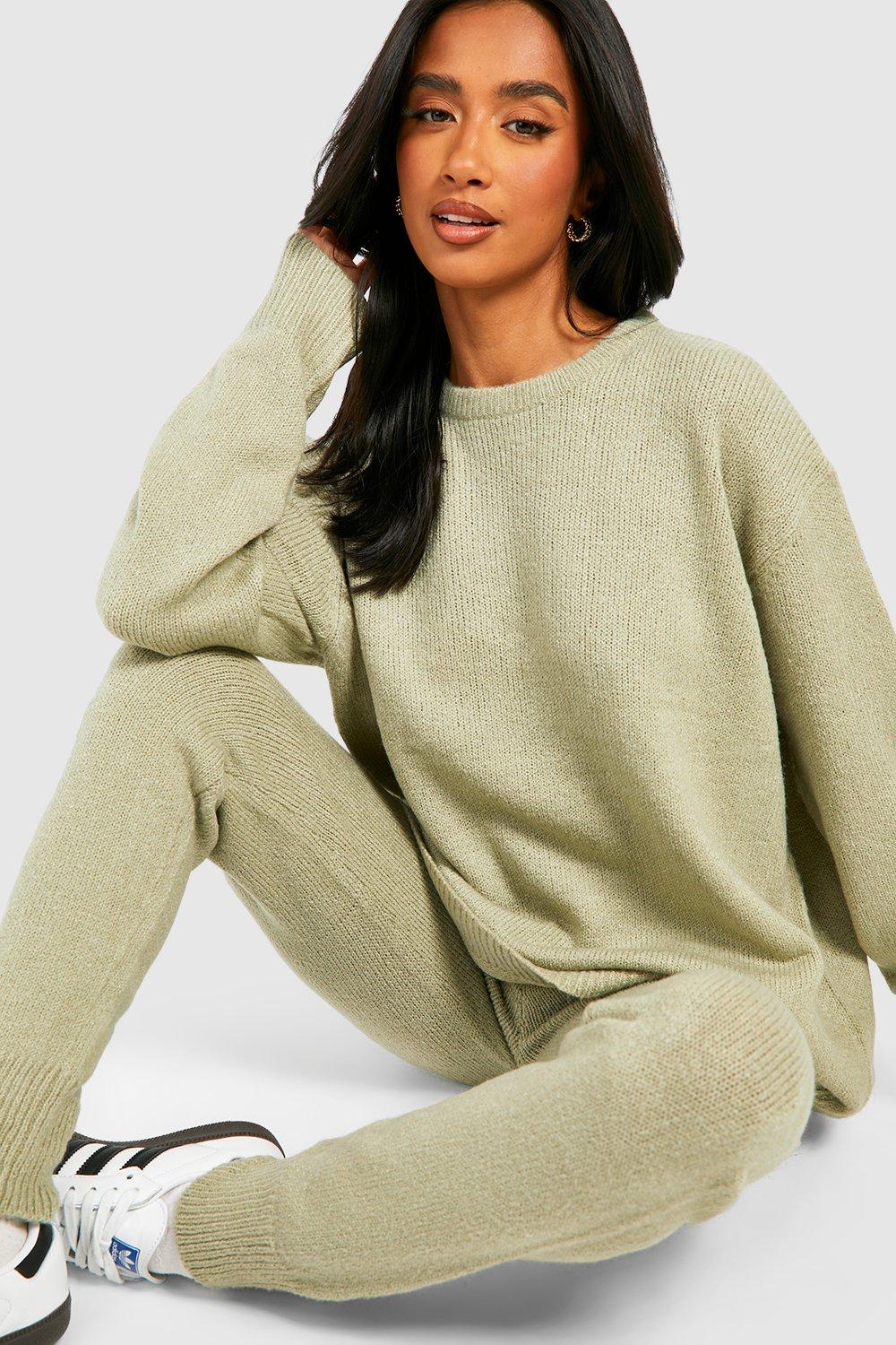 Women's Khaki Knitted Tracksuit