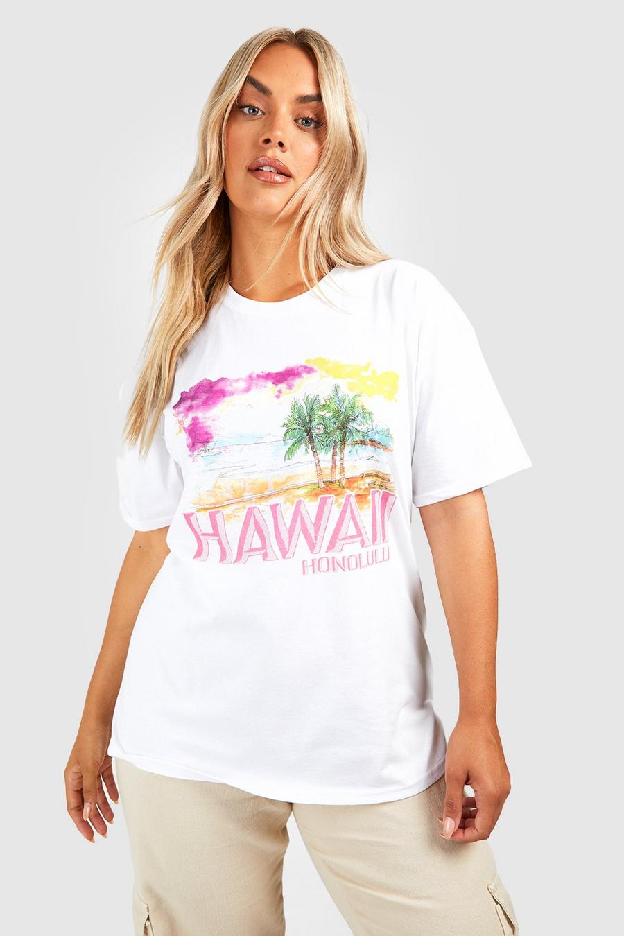 White Plus Hawaii Graphic Tshirt