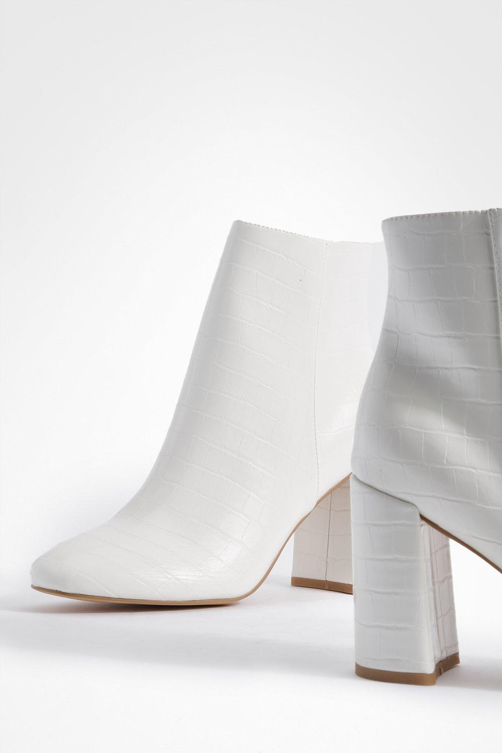 Boohoo white hot sale ankle boots