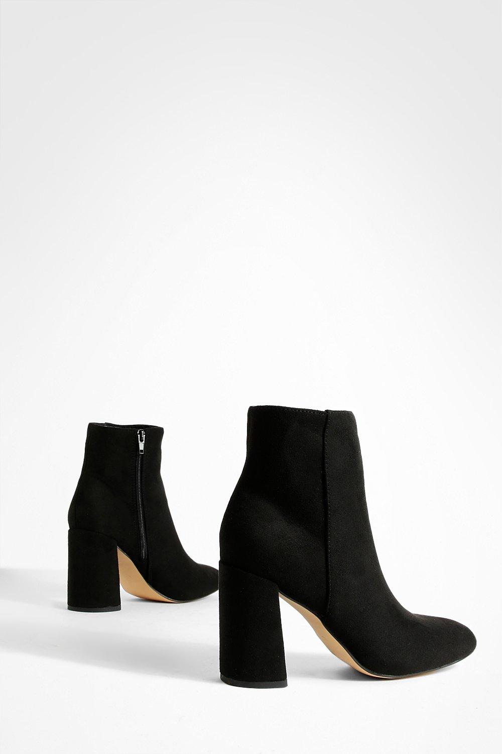 Black faux outlet suede ankle boots