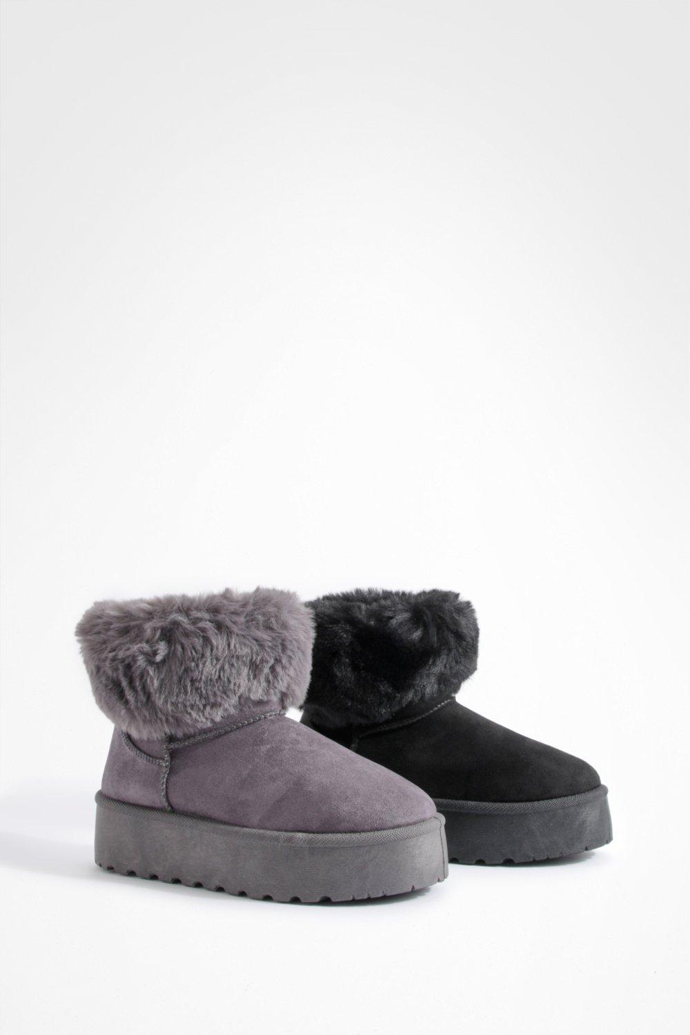 Faux Fur Trim Boot